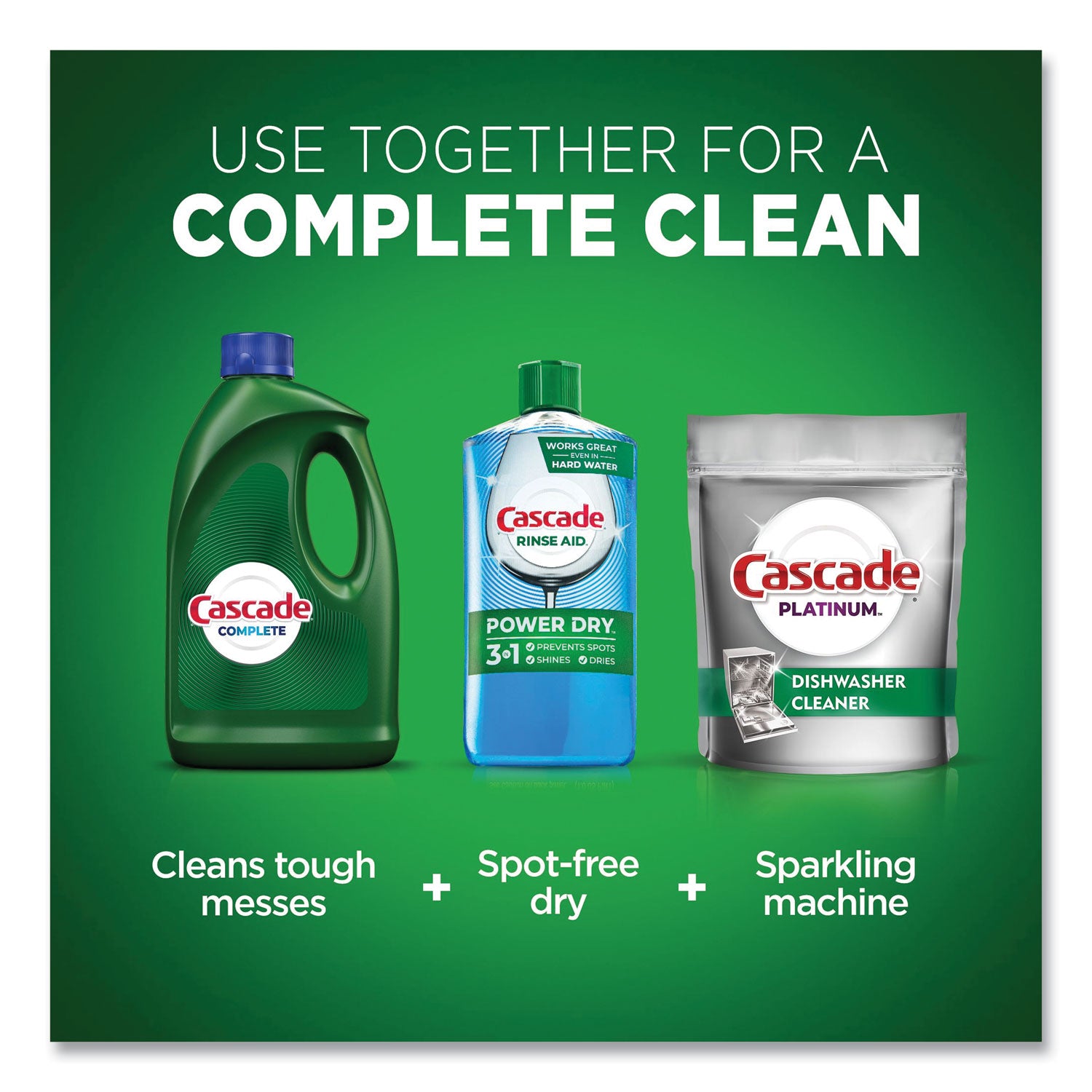 Cascade Complete Gel Dishwasher Detergent, Fresh Scent, 120 fl oz, Green Bottle, 1 Each