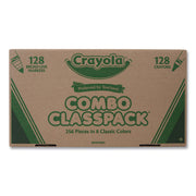 Crayons And Markers Combo Classpack, Eight Colors, 256/set