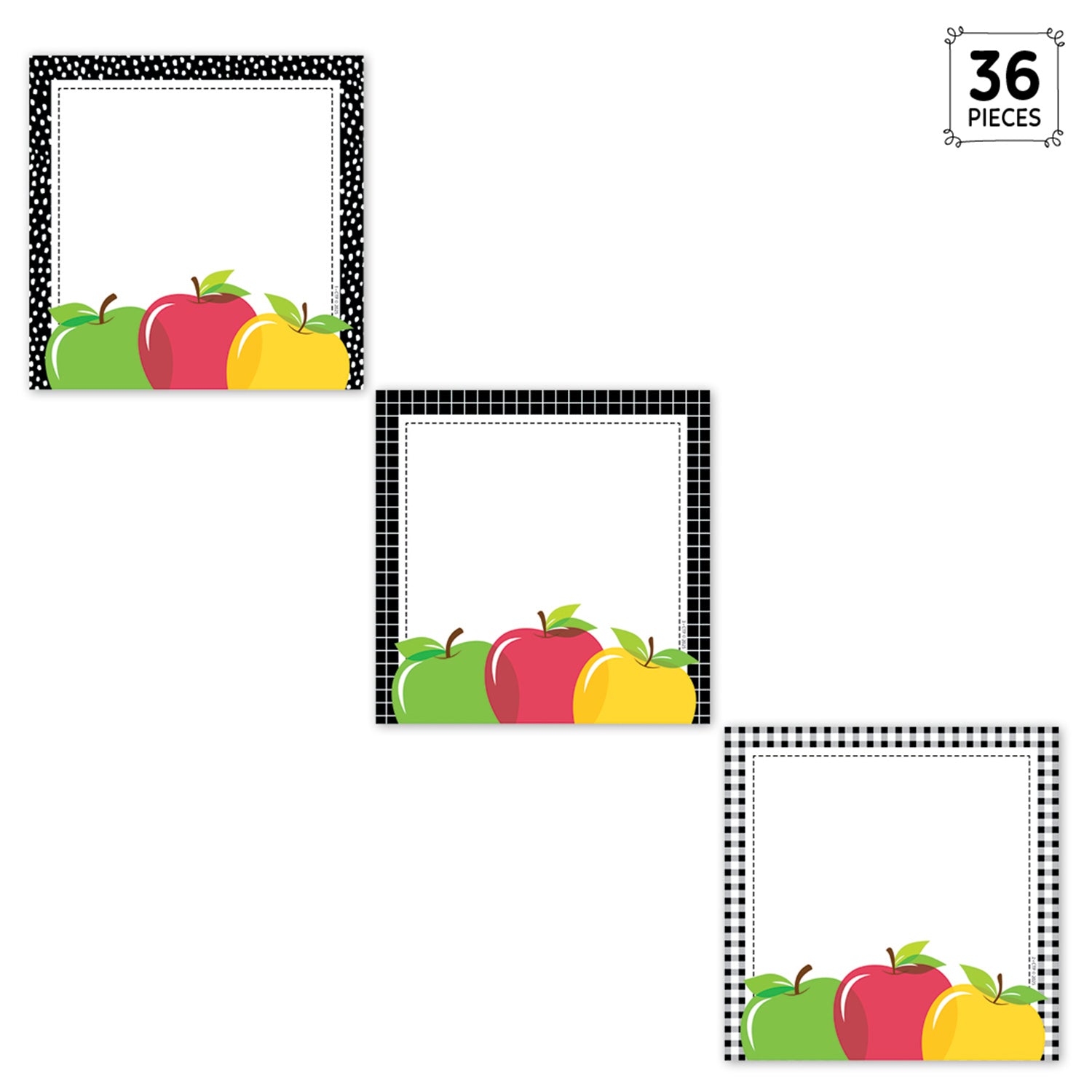 Apple Time Apple Cards 6" Designer Cut-Outs, Pack of 36