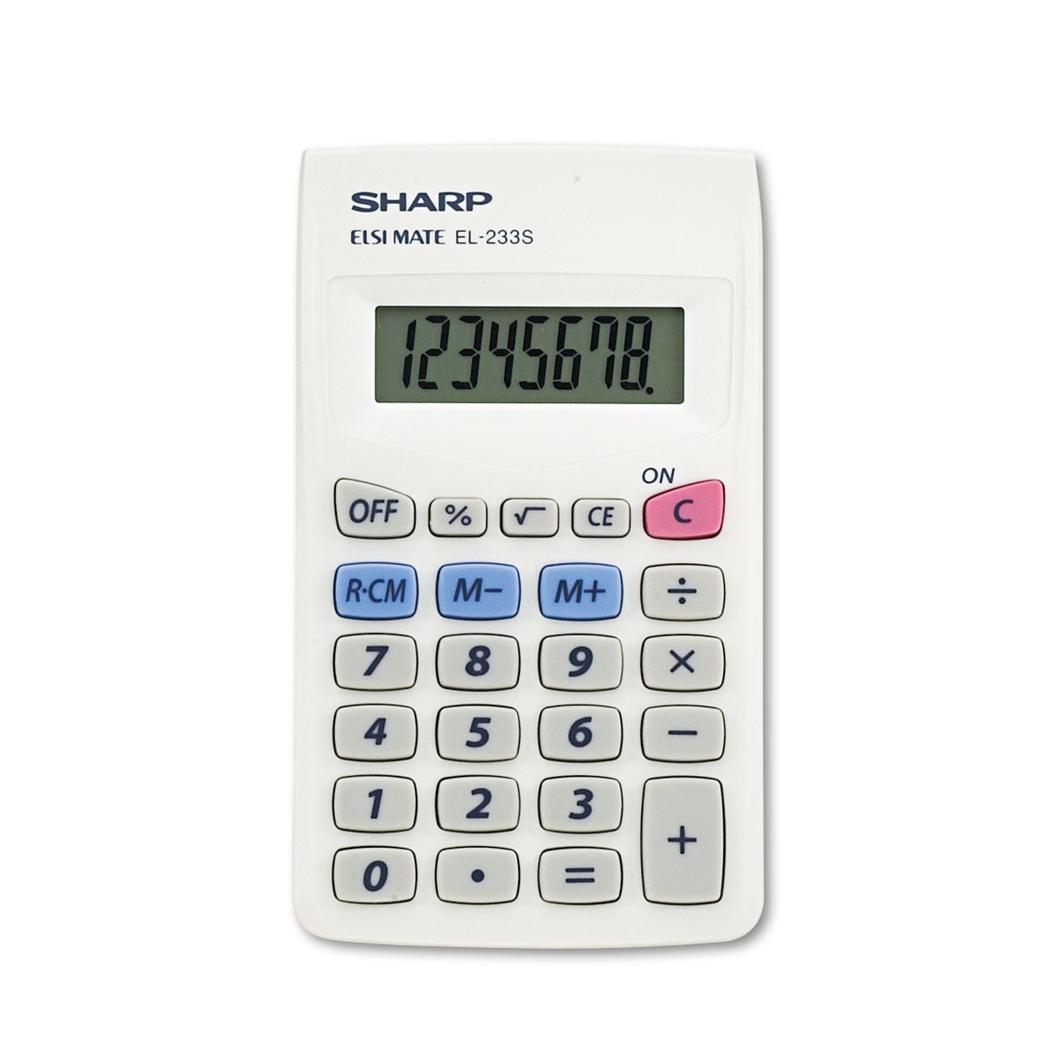 Auto Power Off, 3-Key Memory - 8 Digits - LCD - Battery Powered - 0.3" Height x 2.4" Width x 4.1" Depth - White - Plastic - 1 Each