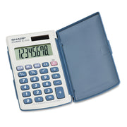 3-Key Memory, Sign Change, Auto Power Off - 8 Digits - LCD - Battery/Solar Powered - 1 x LR1130 - 0.4" Height x 2.5" Width x 4.1" Depth - Gray, Blue - 1 Each