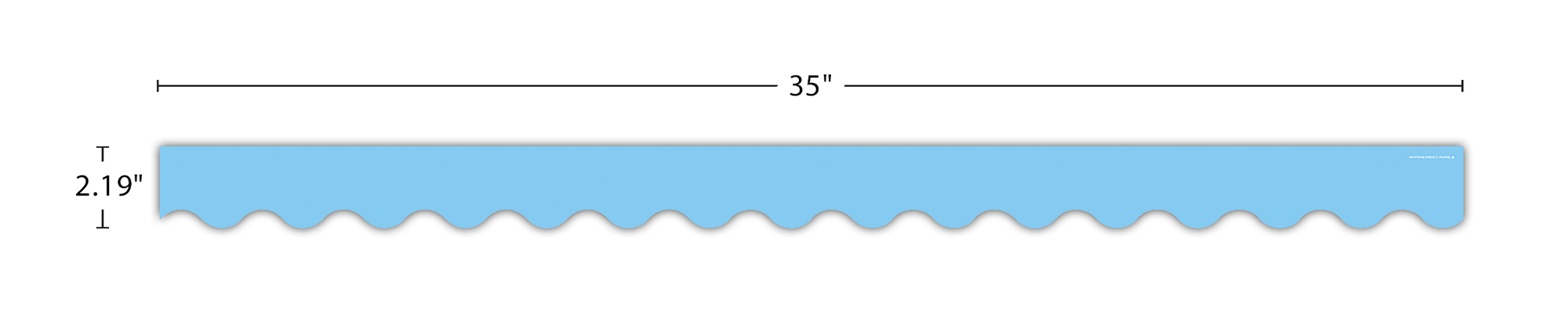 Light Blue Scalloped Border Trim
