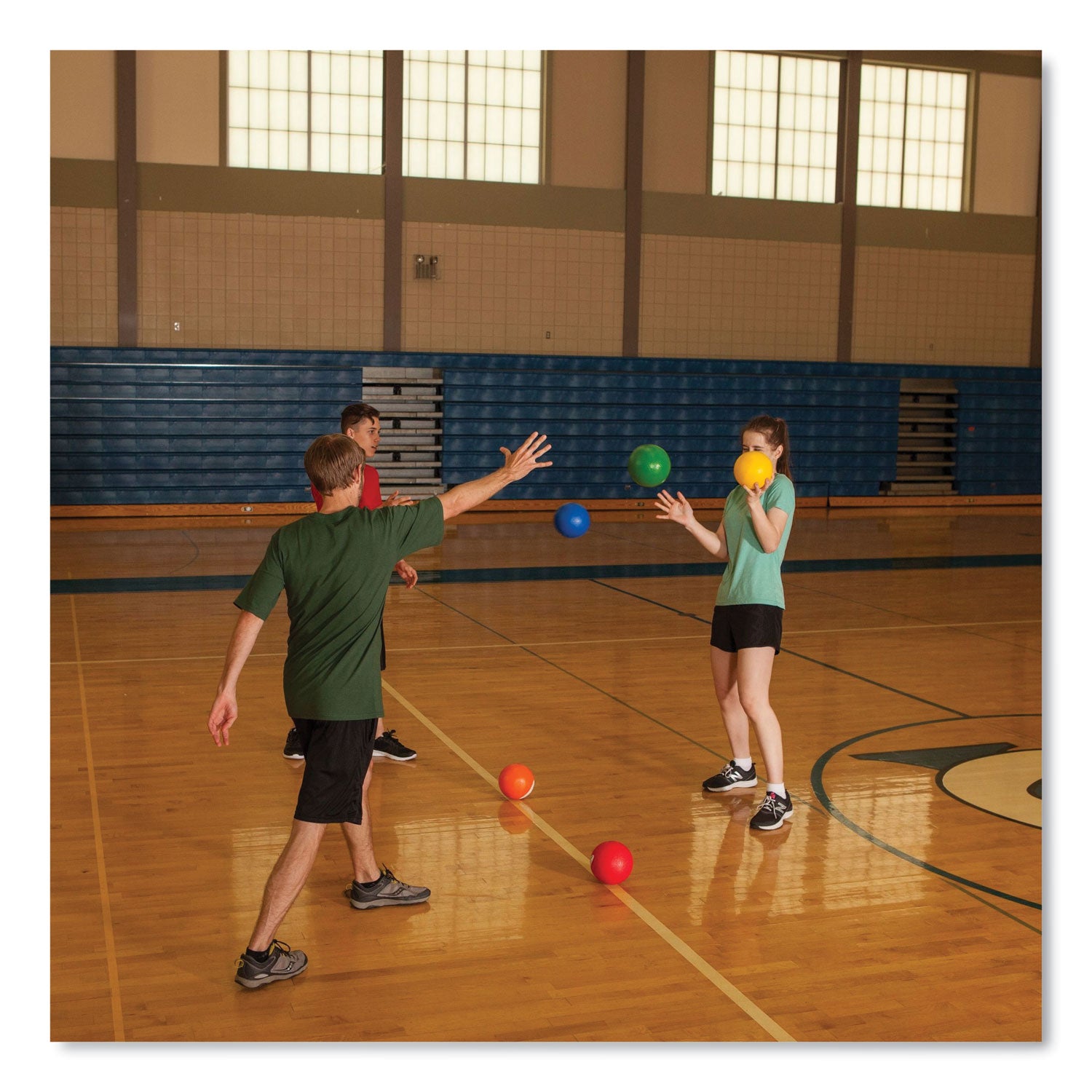 Rhino Skin Dodge Ball Set, 6" Diameter, Assorted Colors, 6/set