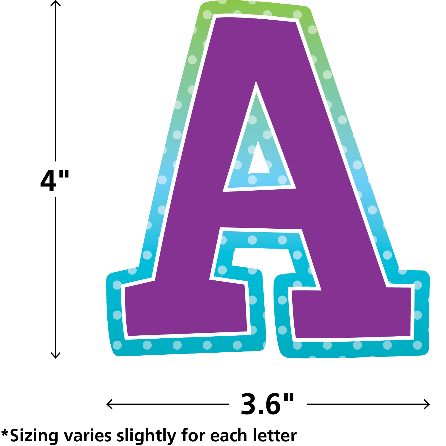 Colorful Vibes Bold Block 4" Letters Combo Pack