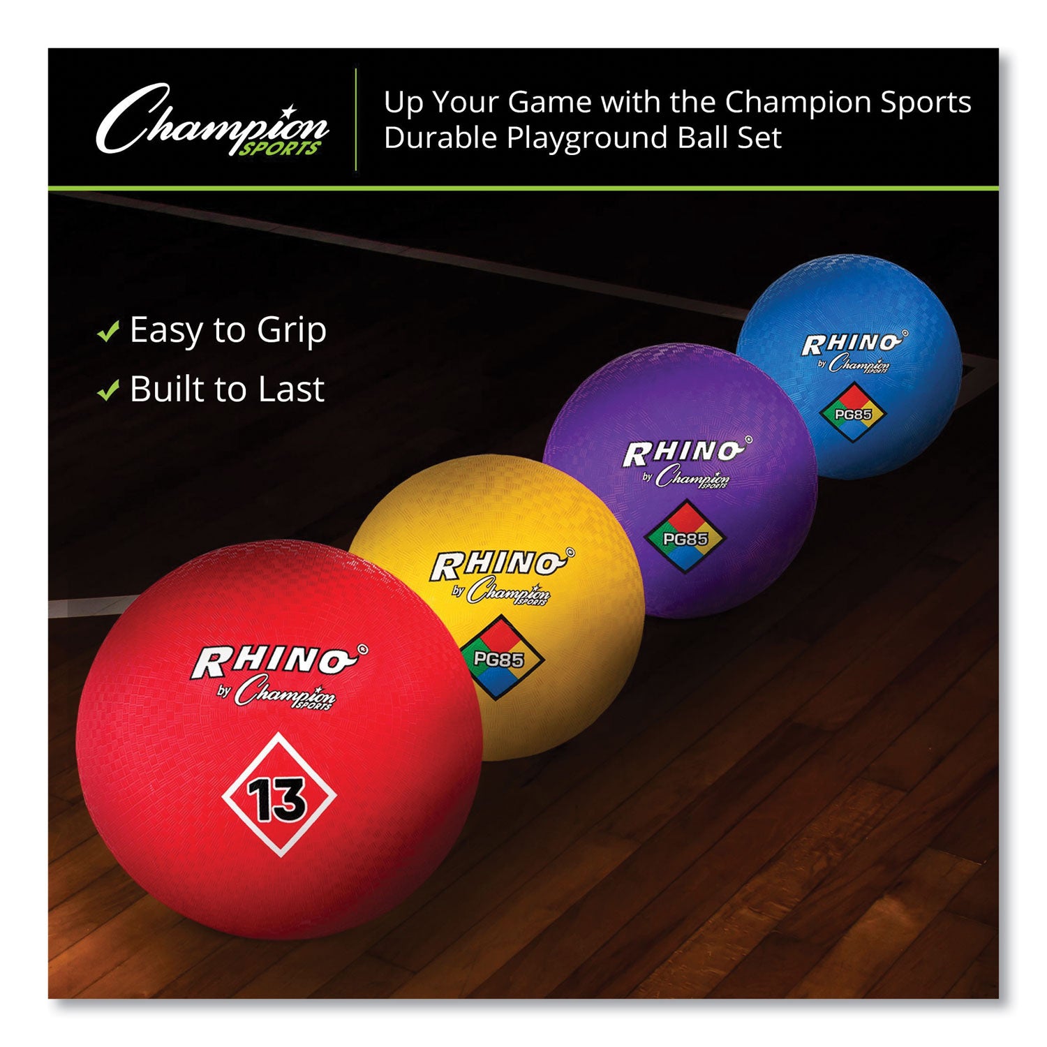 Playground Ball Set, Multi-Size, Multi-Color, 14/set