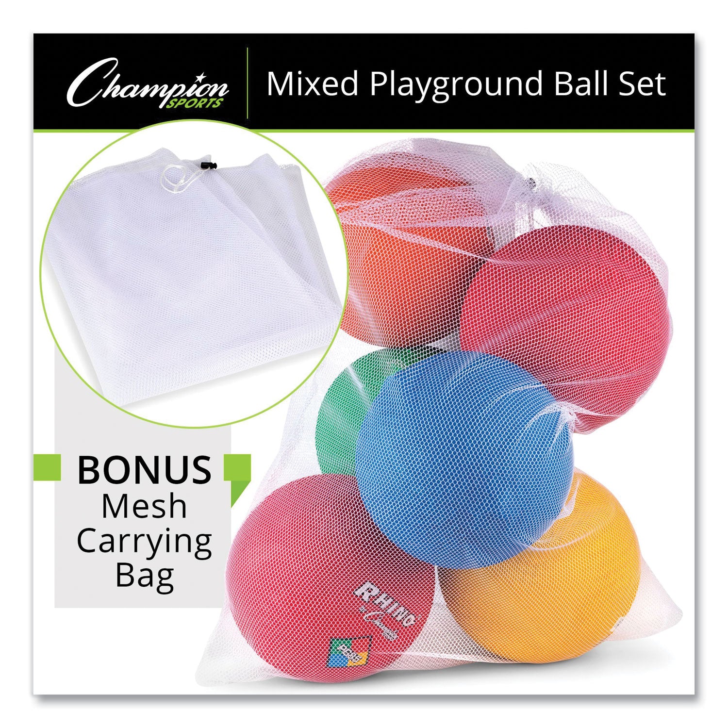 Playground Ball Set, Multi-Size, Multi-Color, 14/set
