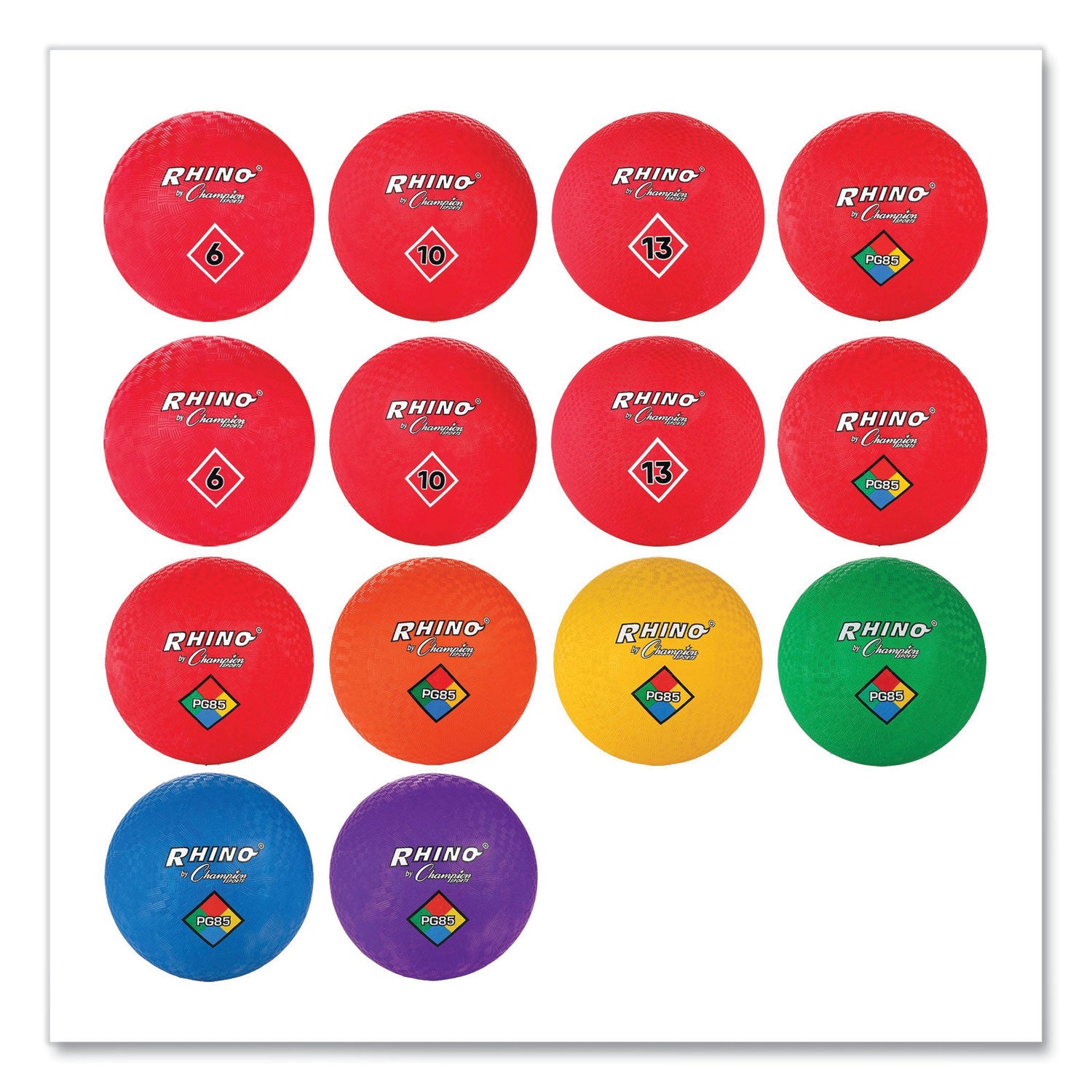 Playground Ball Set, Multi-Size, Multi-Color, 14/set