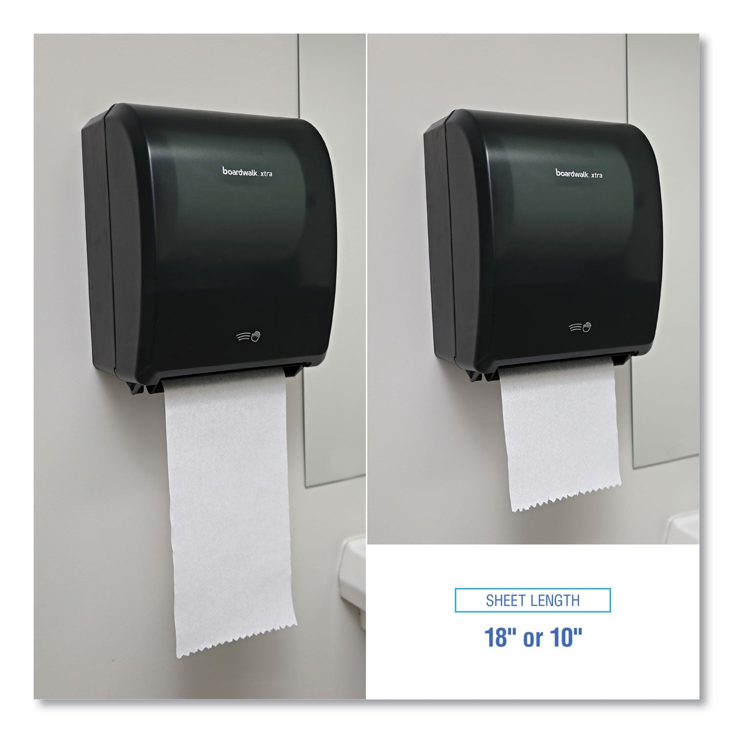 Xtra Electronic Hand Towel Dispenser, 12.31 X 9.31 X 15.94, Black