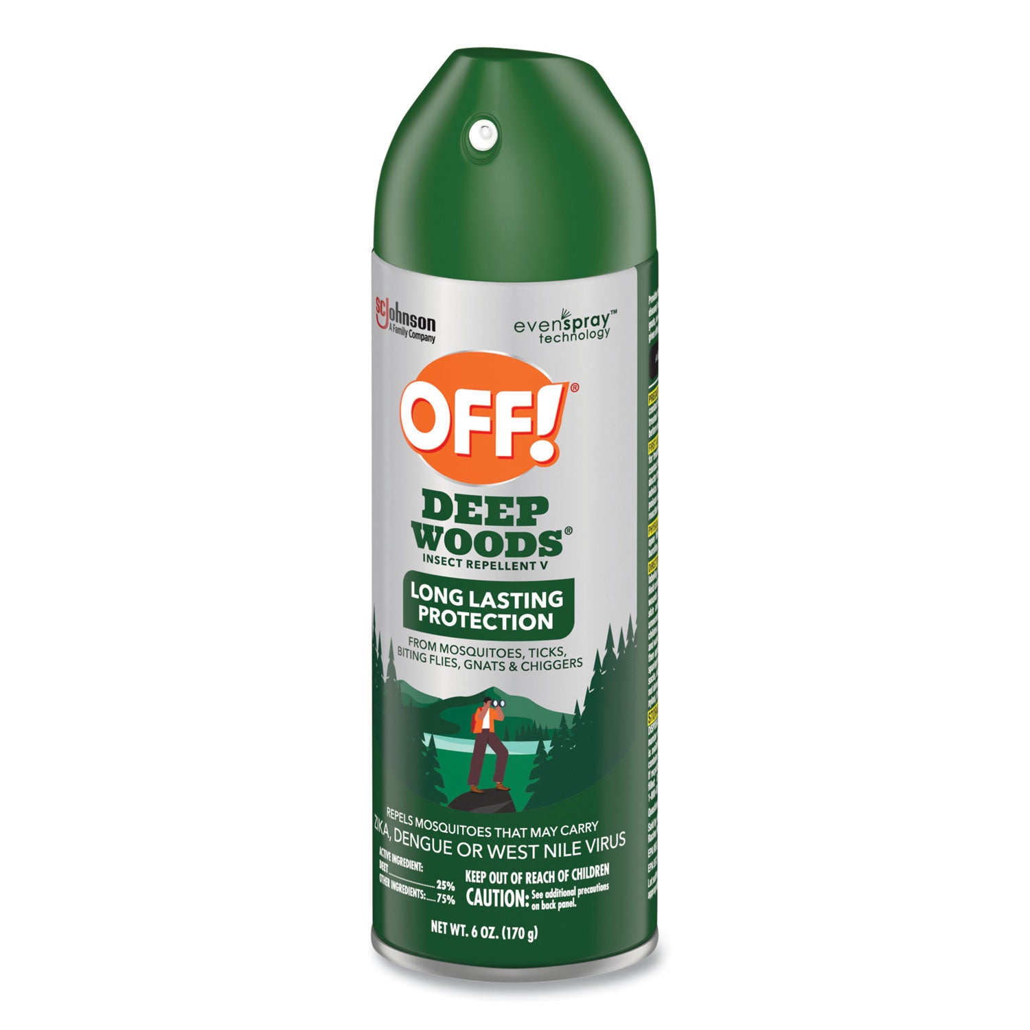 Spray - Kills Bugs, Mosquitoes, Ticks, Black Flies, Sand Flies, Chiggers, Fleas, Gnats - 6 fl oz - Green - 12 / Carton