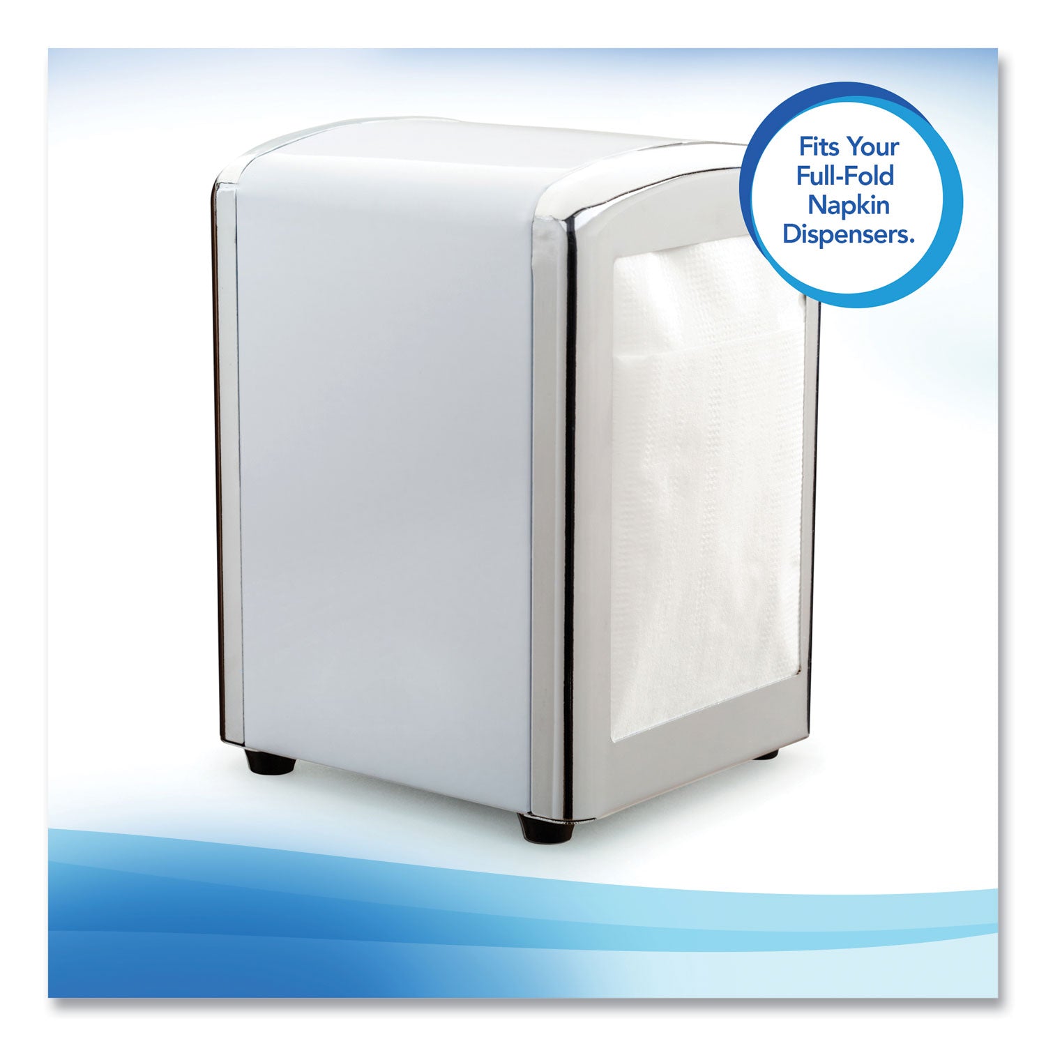 Full Fold Dispenser Napkins, 1-Ply, 13 X 12, White, 375/pack, 16 Packs/carton