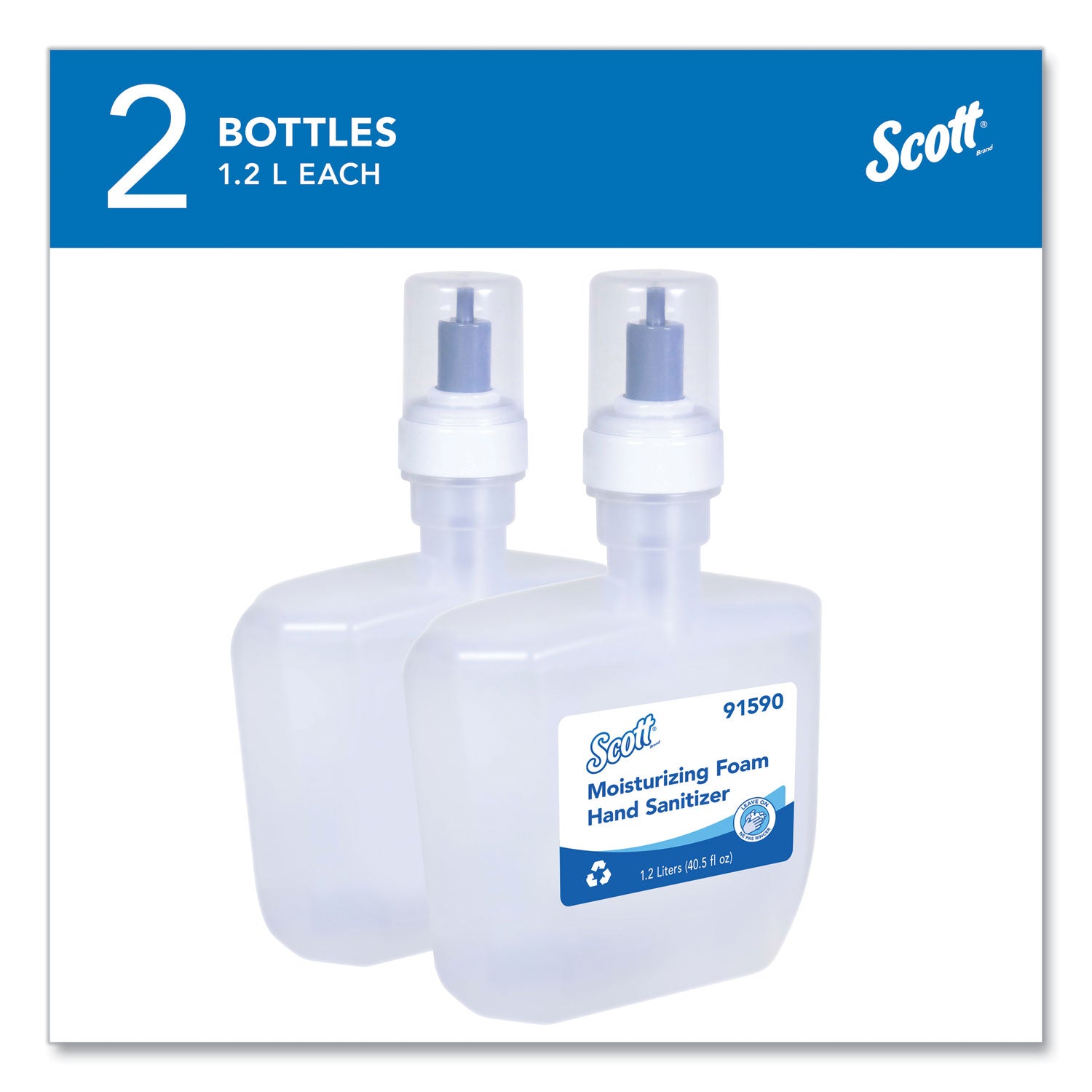 Scott Hand Sanitizer Foam Refill - 1.27 quart - Hand - Clear - 2 / Carton