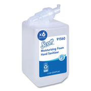 Scott Hand Sanitizer Foam Refill - Fresh Scent - 1.06 quart - Kill Germs - Hand - Moisturizing - Clear - 6 / Carton
