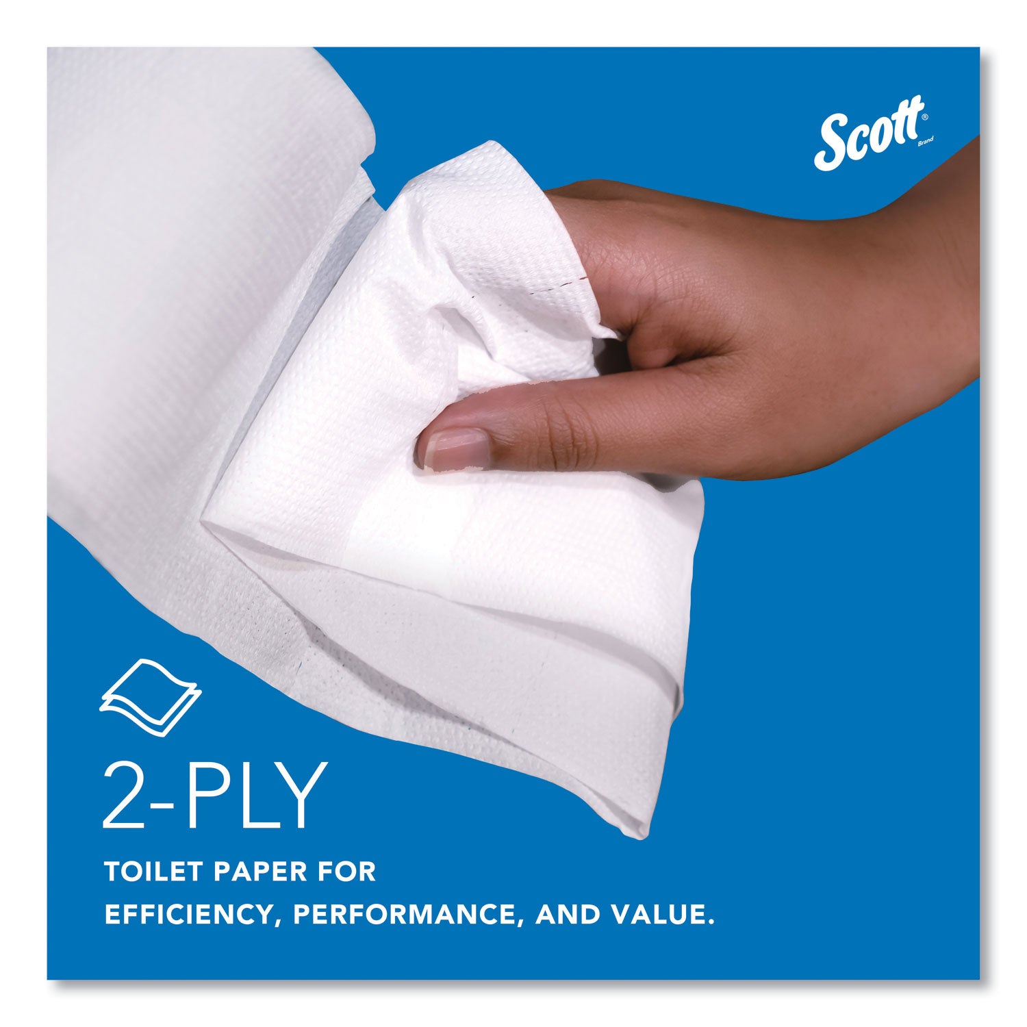Scott High-Capacity Jumbo Roll Toilet Paper - 2 Ply - 3.55" Width x 1000 ft Length - White - 1 Carton