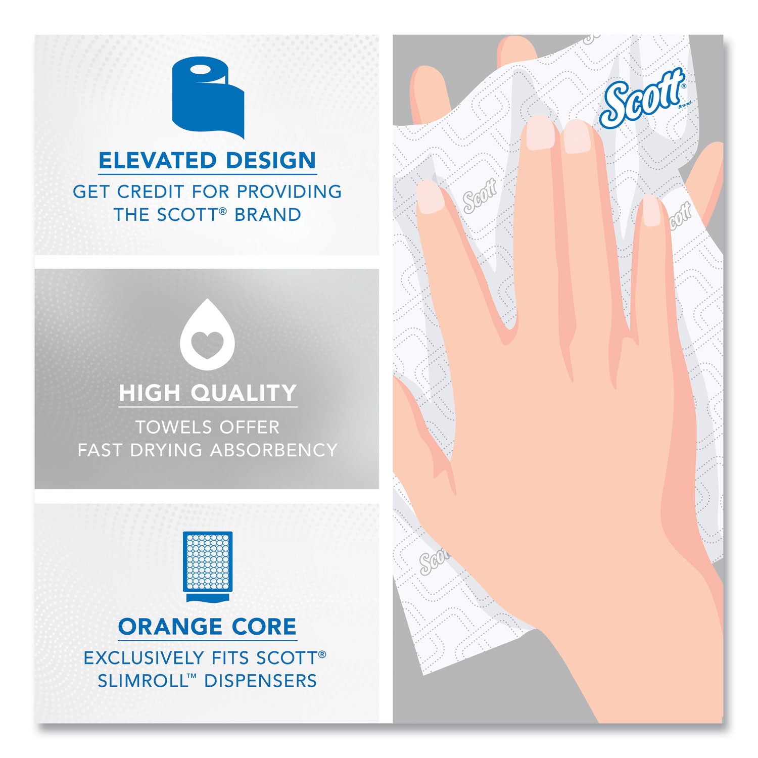 8" Width x 580 ft Length - White, Orange - Paper - 6 / Carton