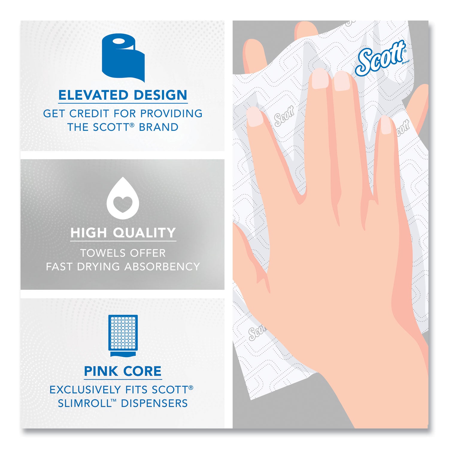 8" Width x 580 ft Length - White, Pink - Paper - 6 / Carton