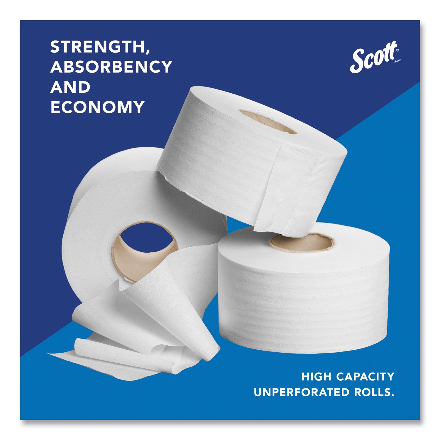 Scott High-Capacity Jumbo Roll Toilet Paper - 2 Ply - 3.55" Width x 1000 ft Length - White - 1 Carton
