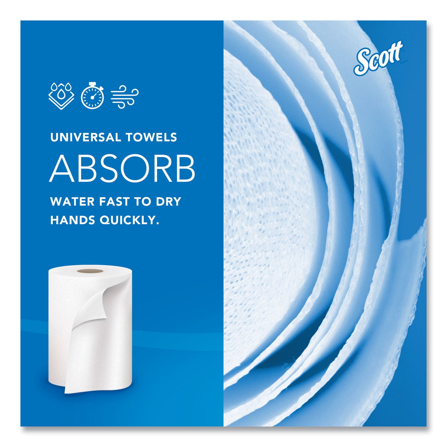 Scott Essential Universal High-Capacity Hard Roll Towels with Absorbency Pockets - 1 Ply - 8" Width x 1000 ft Length - 7.87" Roll Diameter - White - Paper - 1 Carton