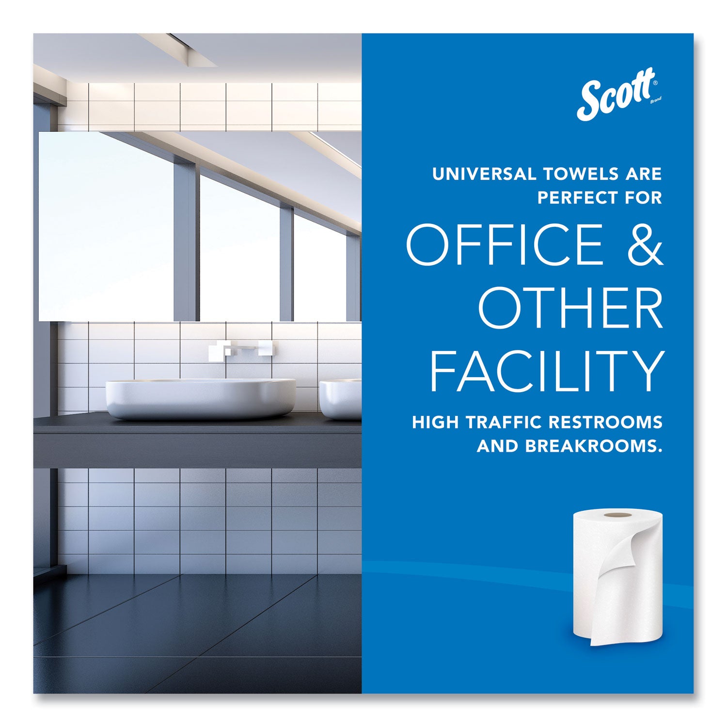 Scott Essential Universal High-Capacity Hard Roll Towels with Absorbency Pockets - 7.87" Width x 1000 ft Length - 1000 Sheets/Roll - White - Paper - 6 / Carton