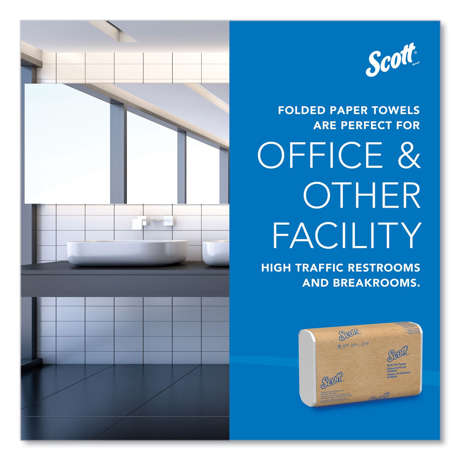 Multifold - 9.40" Width x 8" Length - 4000 Sheets - White - Fiber - 250/Pack - 16 / Carton