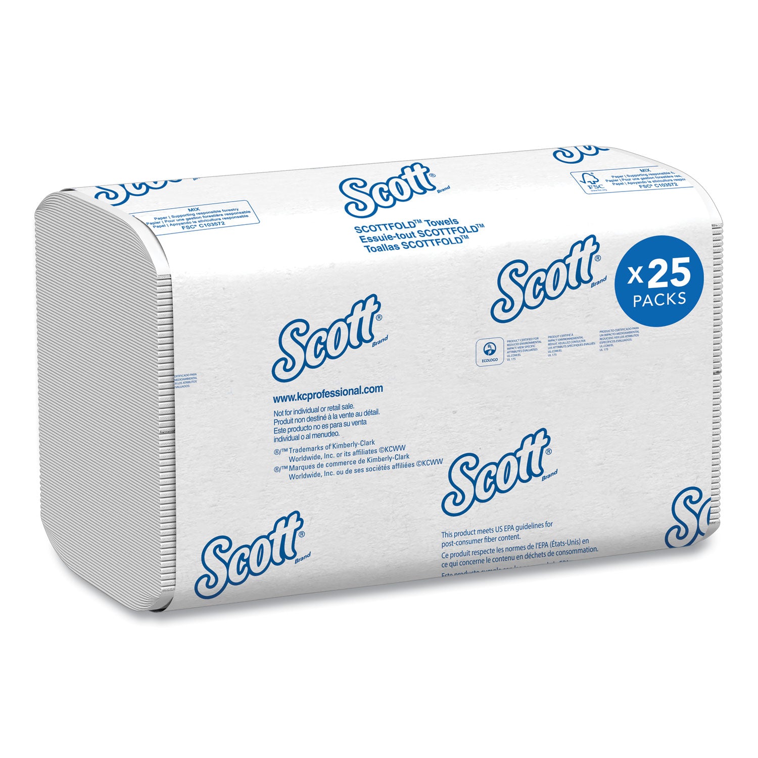 1 Ply - 7.80" Width x 12.40" Length - White - 175/Pack - 1 Carton