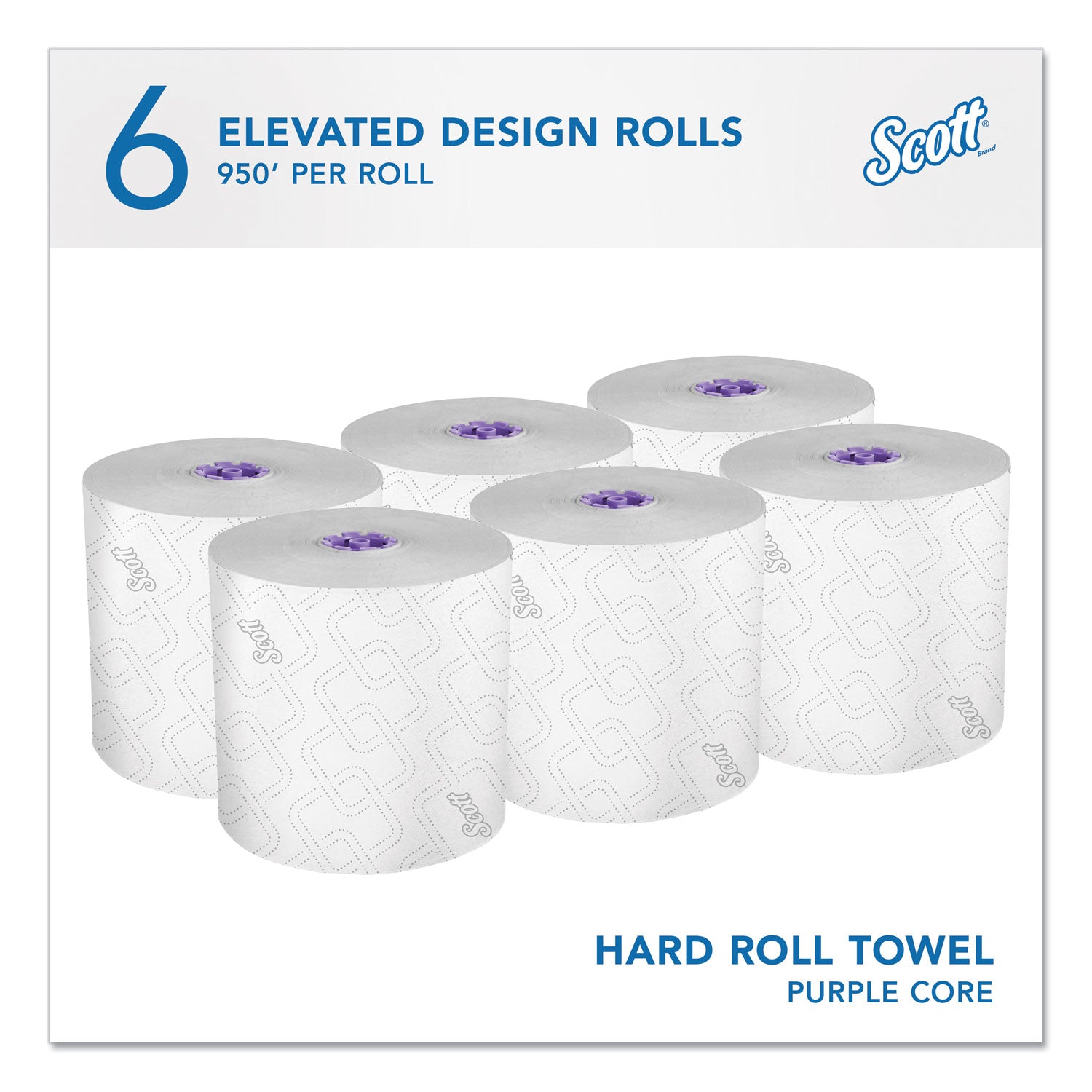 8" Width x 950 ft Length - 1 3/4" Core - White - 1 Carton