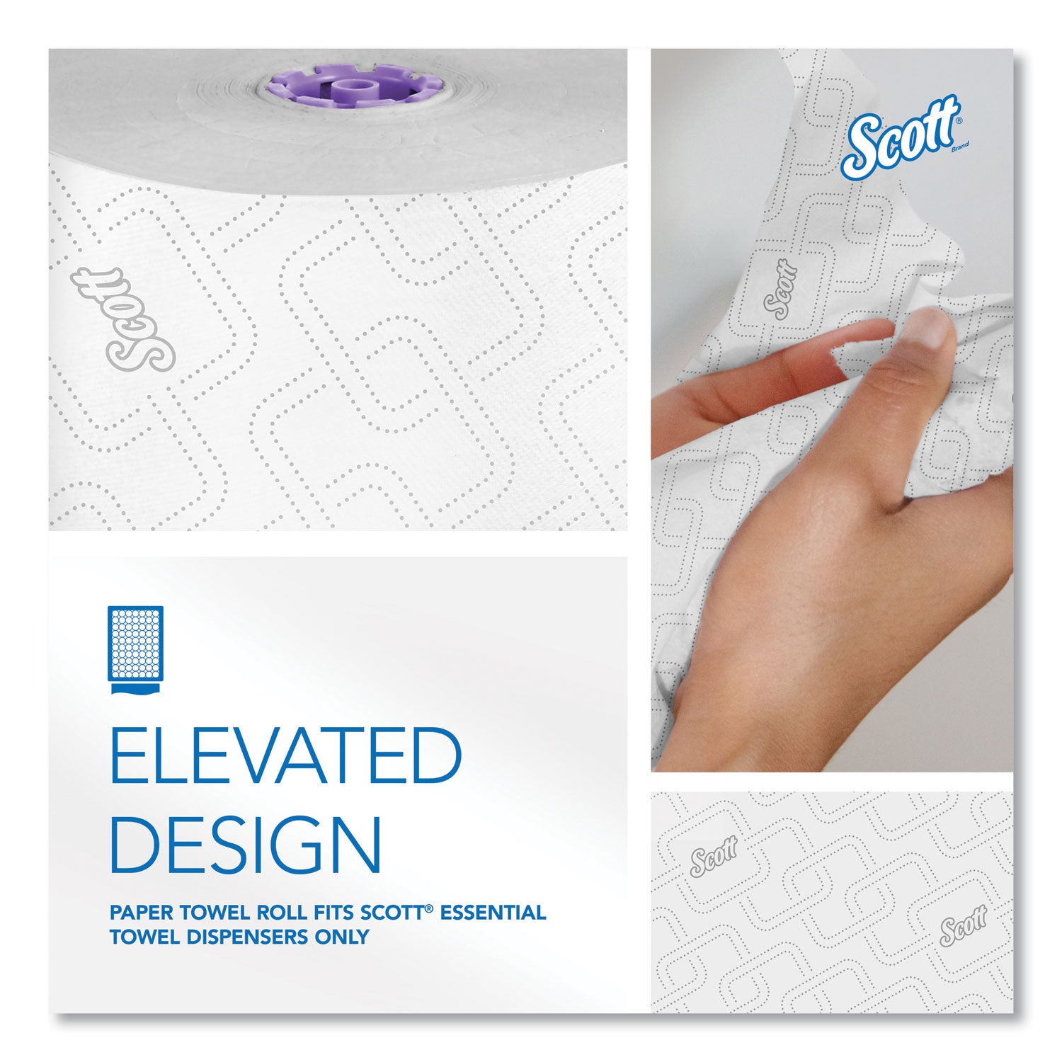 8" Width x 950 ft Length - 1 3/4" Core - White - 1 Carton