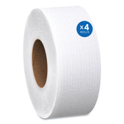 Scott High-Capacity Jumbo Roll Toilet Paper - 2 Ply - 3.50" Width x 1000 ft Length - 9" Roll Diameter - White - Fiber - 1 Carton