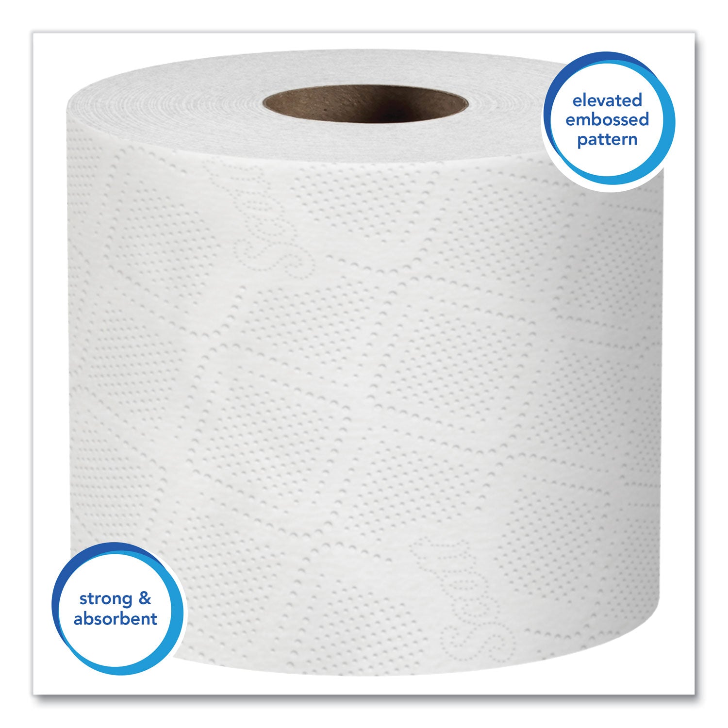 Essential Standard Roll Bathroom Tissue for Business, Septic Safe, 1-Ply, White, 1,210 Sheets/Roll, 80 Rolls/Carton
