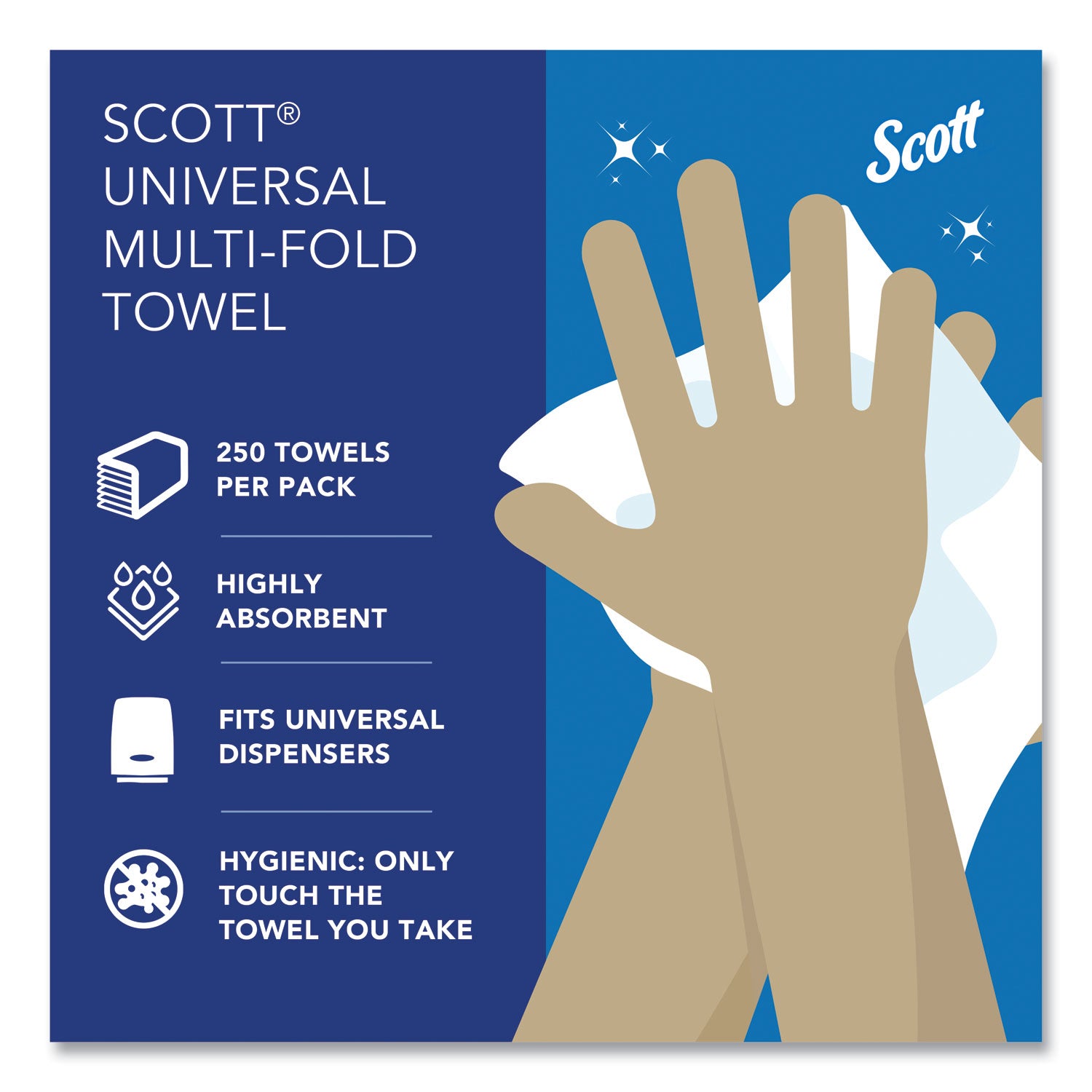 Multifold - 9.40" Width x 8" Length - 4000 Sheets - White - Fiber - 250/Pack - 16 / Carton