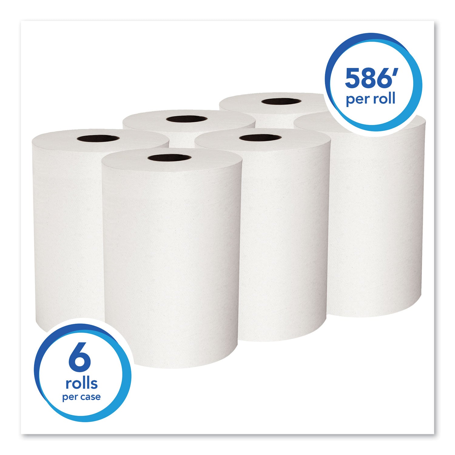 8" Width x 580 ft Length - 4176 Sheets/Roll - White - 1 Carton