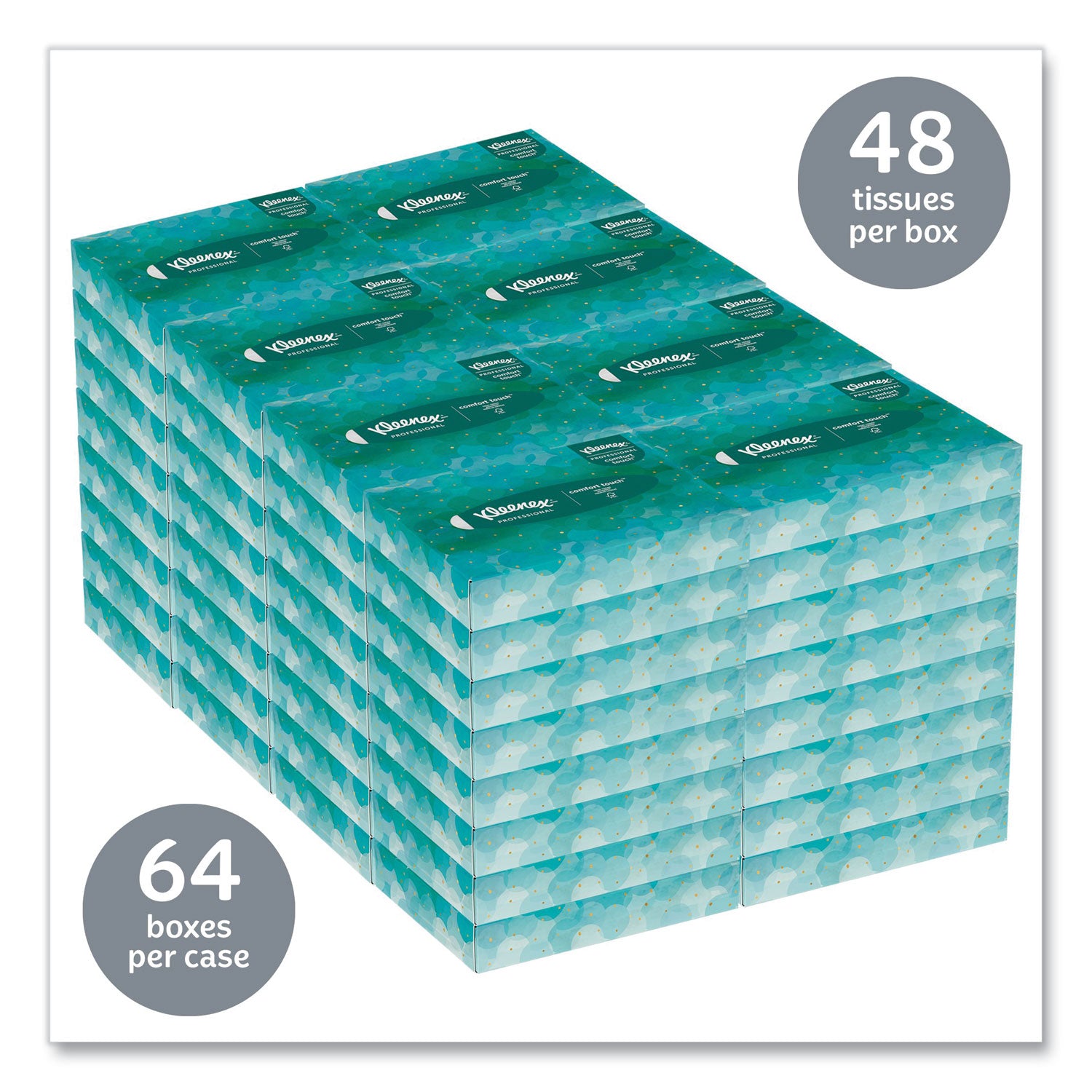 2 Ply - 8.40" Width x 5.50" Length - White - 48/Box - 64 / Carton