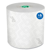 Scott Pro High-Capacity Hard Roll Towels, Elevated Design, Absorbency Pockets, 1 3/4" Core, White, Paper, 6 Rolls per Carton