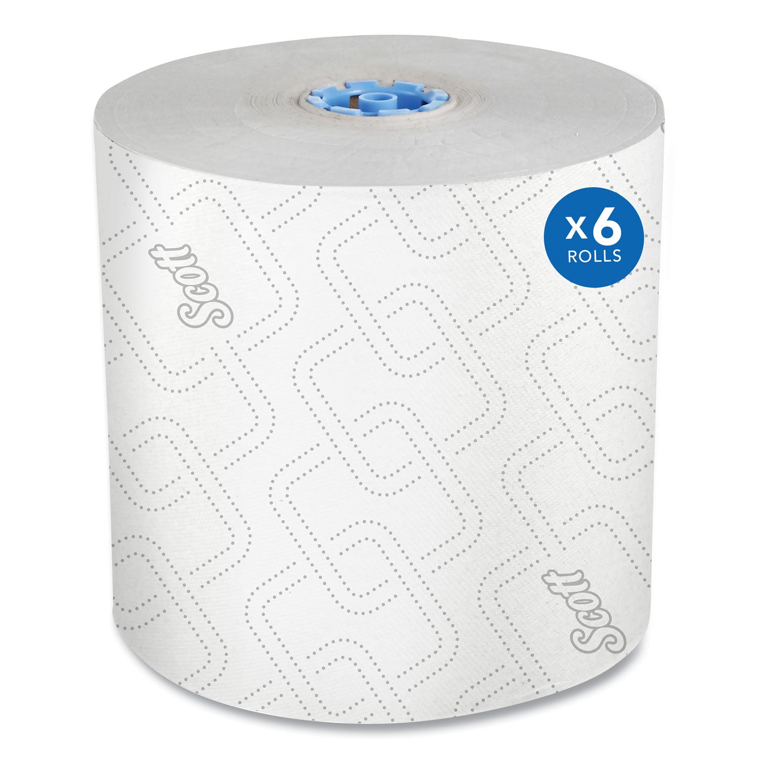 Scott Pro High-Capacity Hard Roll Towels with Elevated Design and Absorbency Pockets - 7.50" Width x 1150 ft Length - White, Blue - 6 / Carton