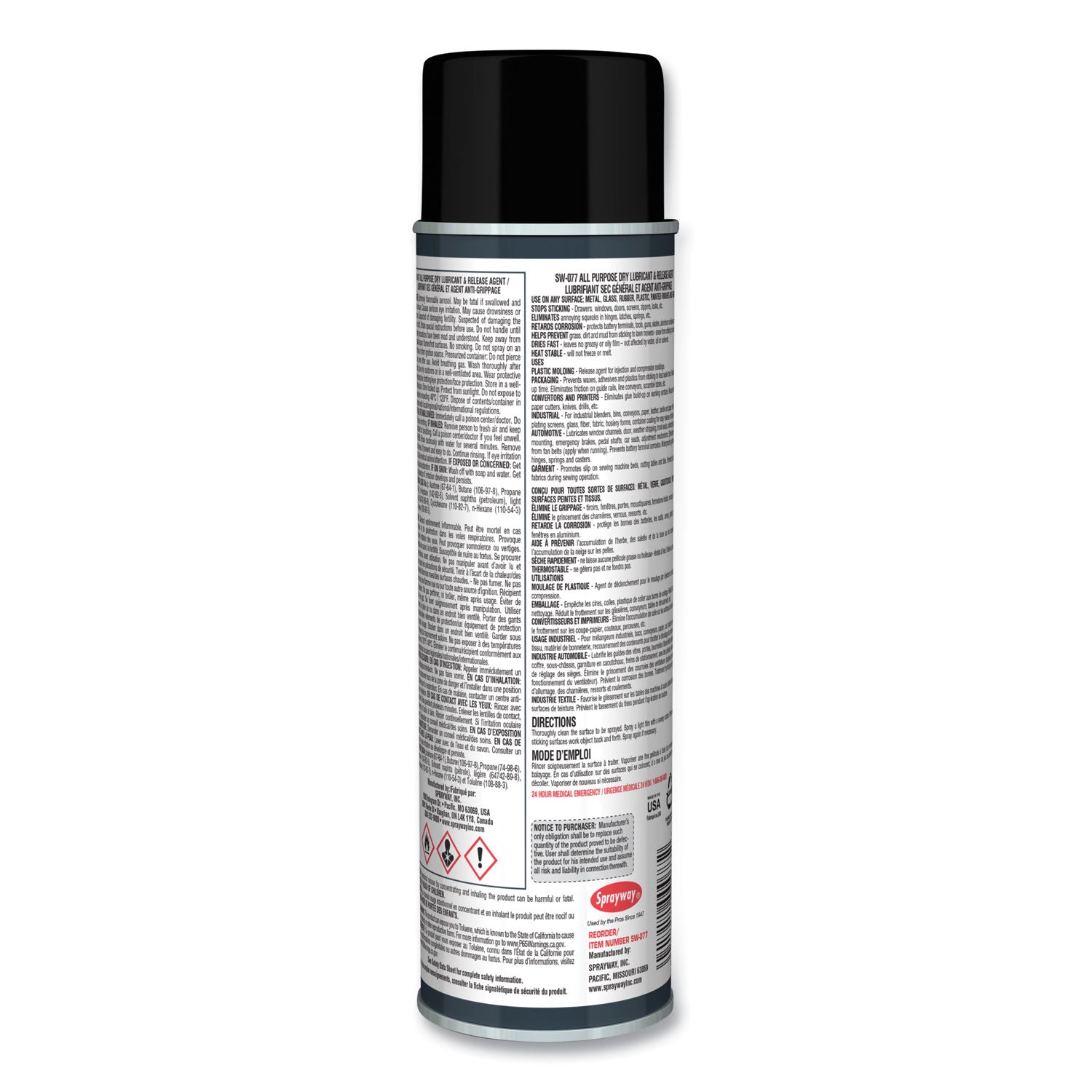 All Purpose Dry Lubricant and Release Agent, 12 oz, Dozen