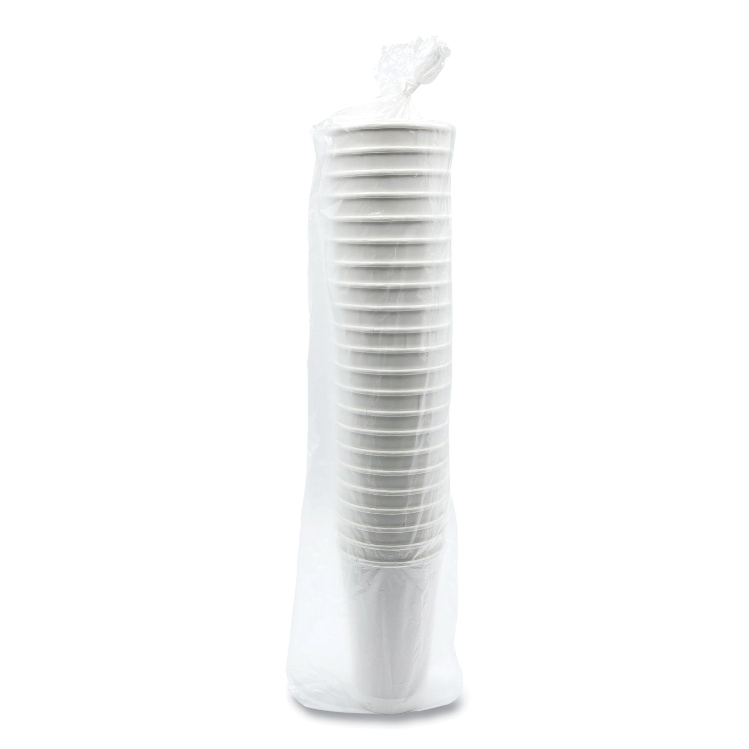 Paper Hot Cups, Double-Walled, 16 oz, White, 25/Carton