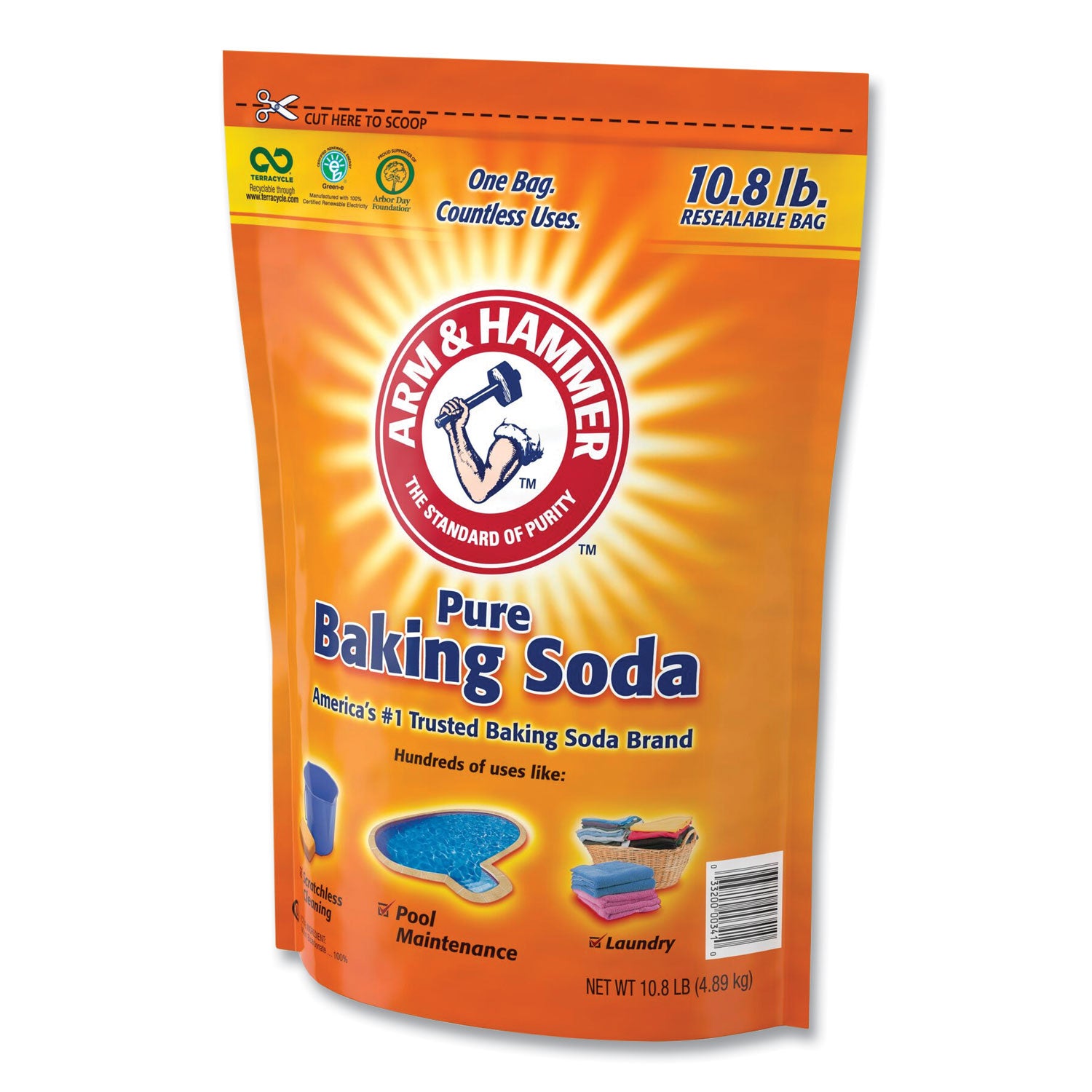 Baking Soda, 10.8 lb Resealable Bag