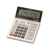 4-Key Memory, Sign Change, Backspace Key, Auto Power Off, Fixed Decimal, Double Zero - 12 Digits - LCD - Battery/Solar Powered - 1.1" Height x 5.5" Width x 8.2" Depth - Silver, Black - 1 Each