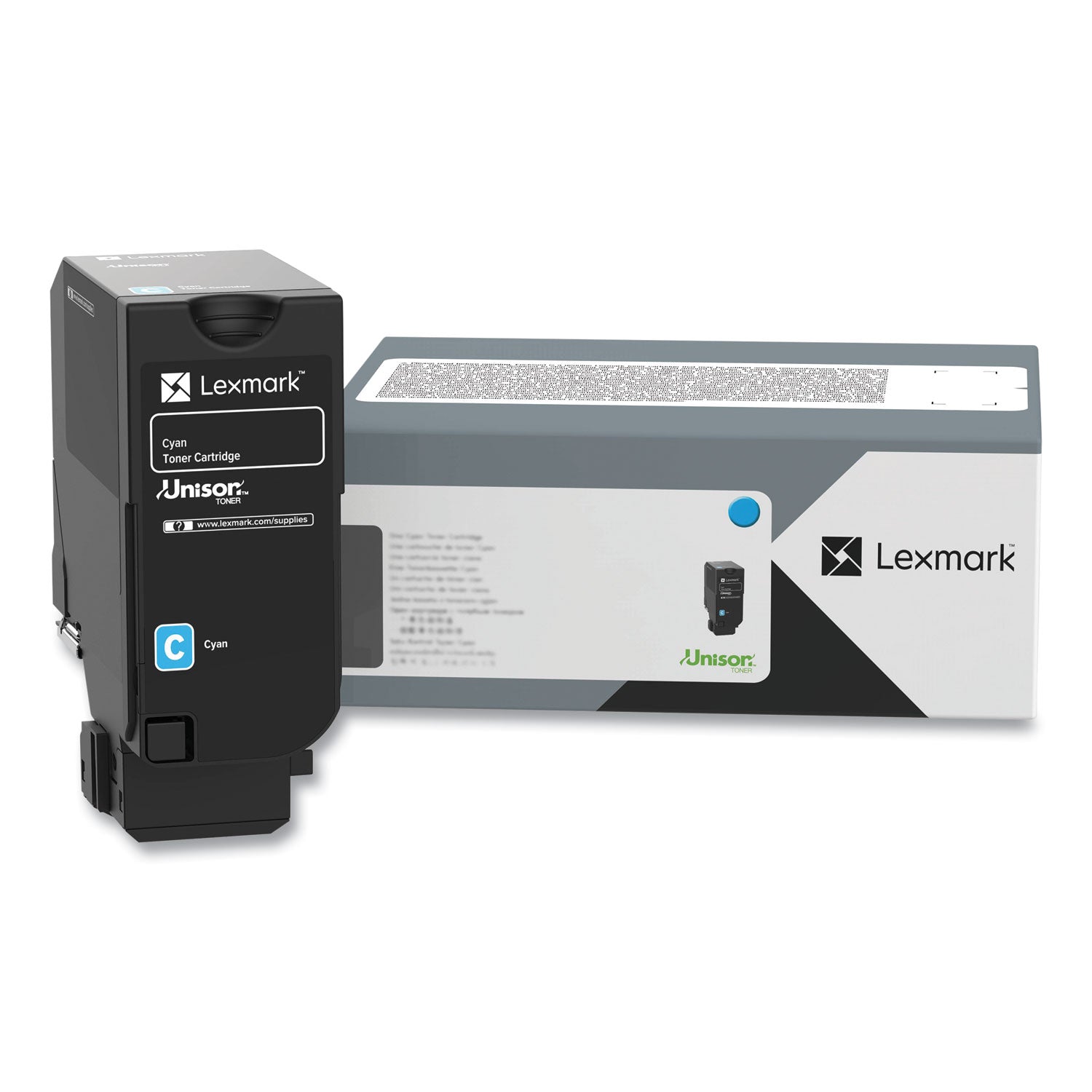 Lexmark Unison Standard Yield Laser Toner Cartridge, Cyan, 1 Each, 7,000 Page Yield