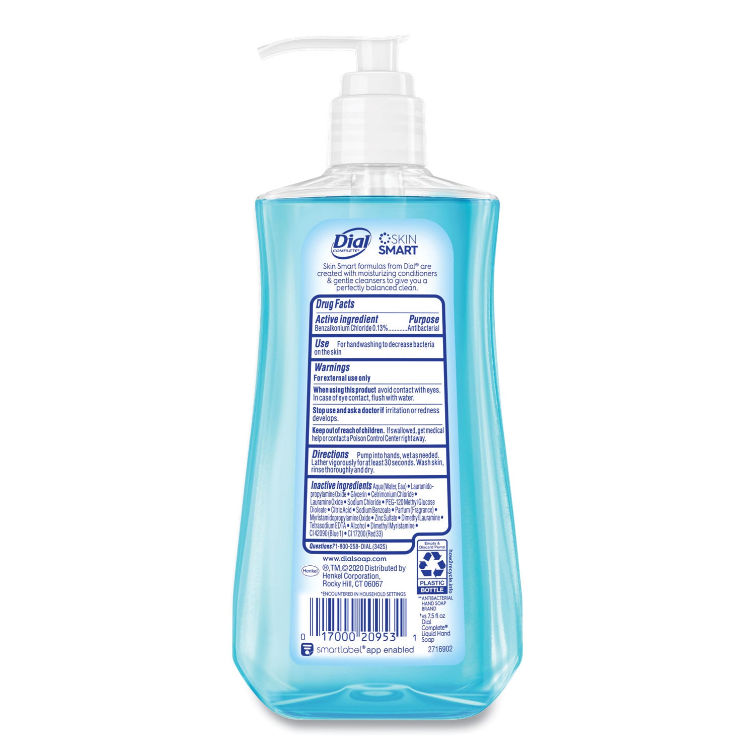 Spring Water Scent - 11 fl oz - Pump Dispenser - Bacteria Remover - Hand, Skin, Healthcare, School, Office, Restaurant, Daycare - Moisturizing - Antibacterial - Blue - 1 Each
