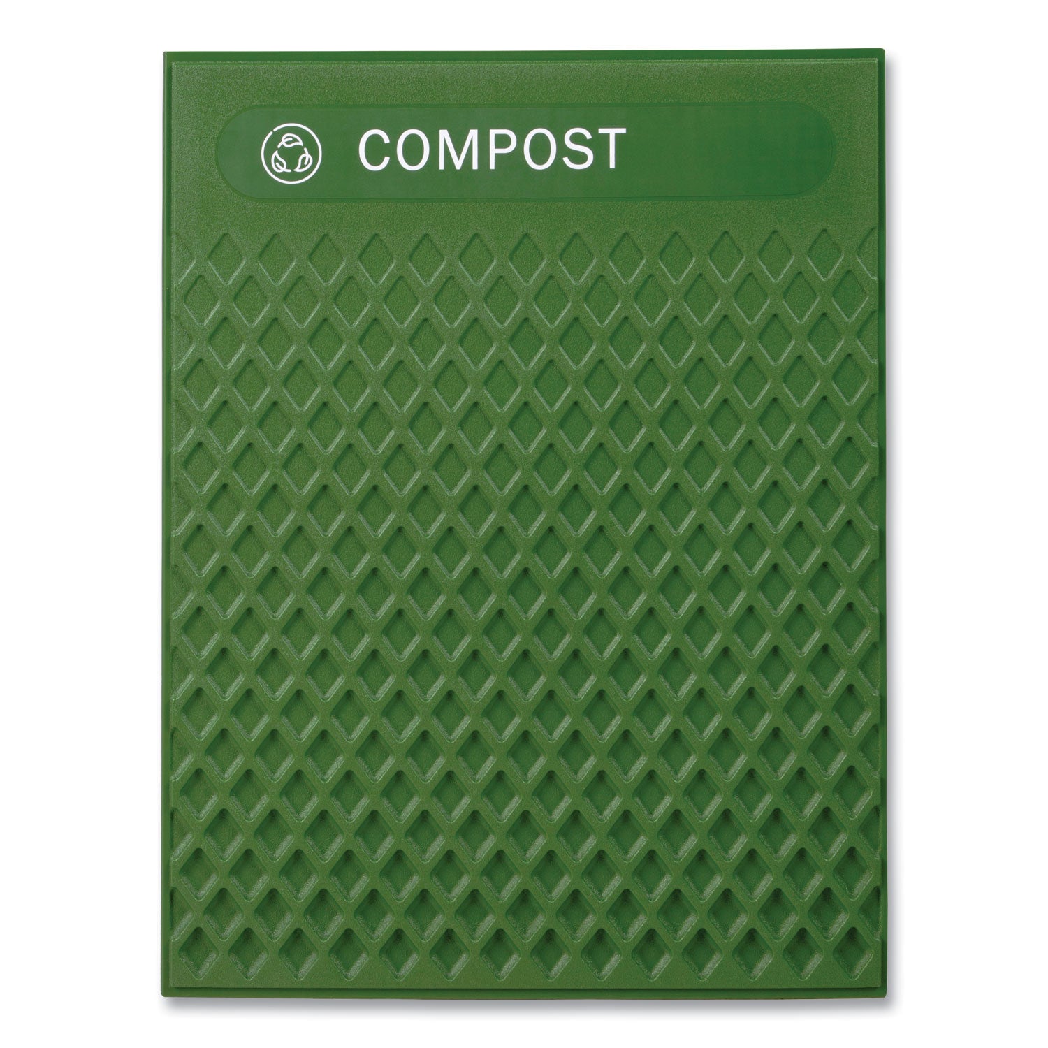Medium Prelabeled Compost Waste Panels for Tailor and Landmark Series Containers, 20.72" x 0.5" x 27.95", Green, 4/Carton