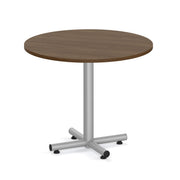 OfficeSource OS Reception Tables 36" Round Top - Requires Base - Modern Walnut