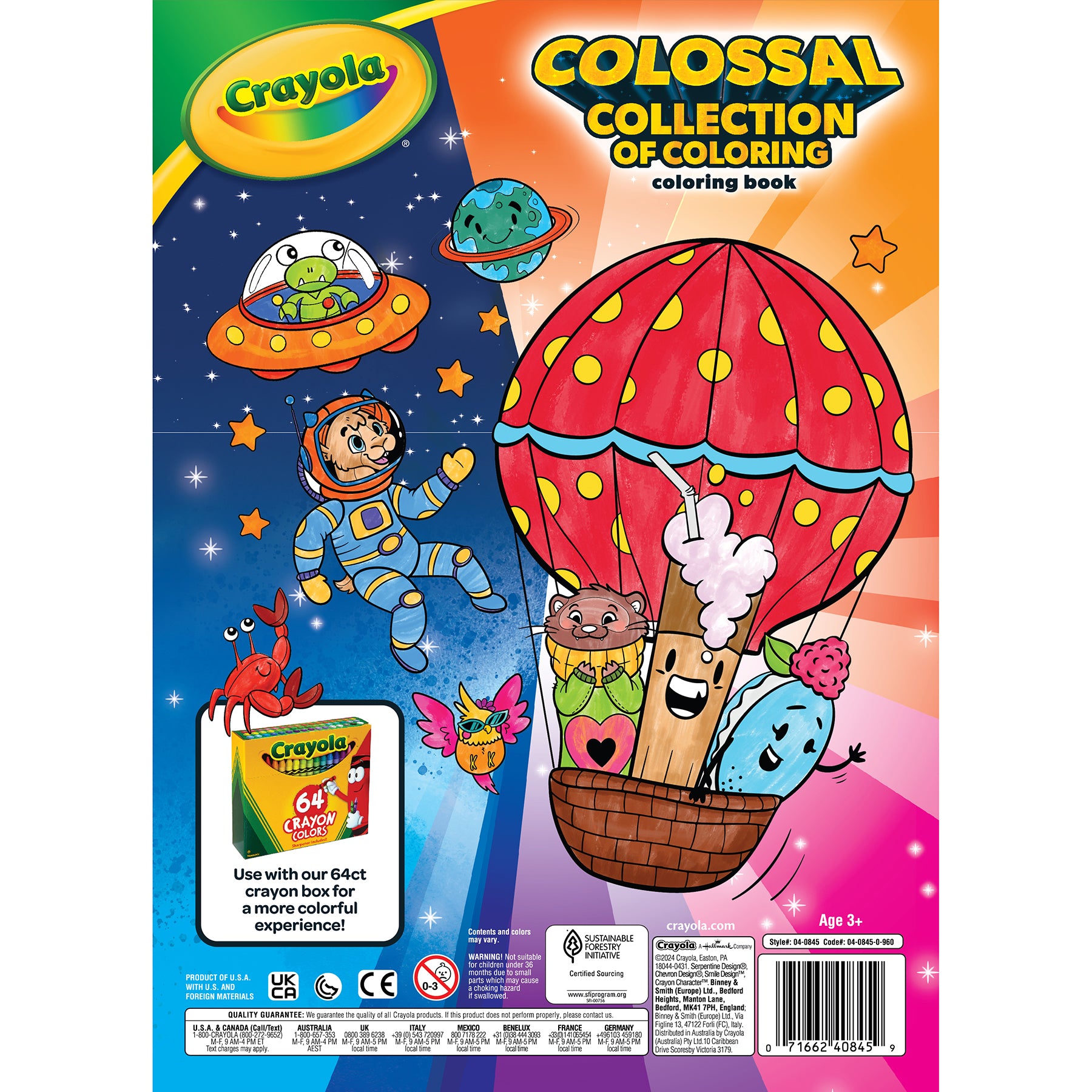Colossal Collection of Coloring, 288 Coloring Book Pages, 2 Sticker Sheets