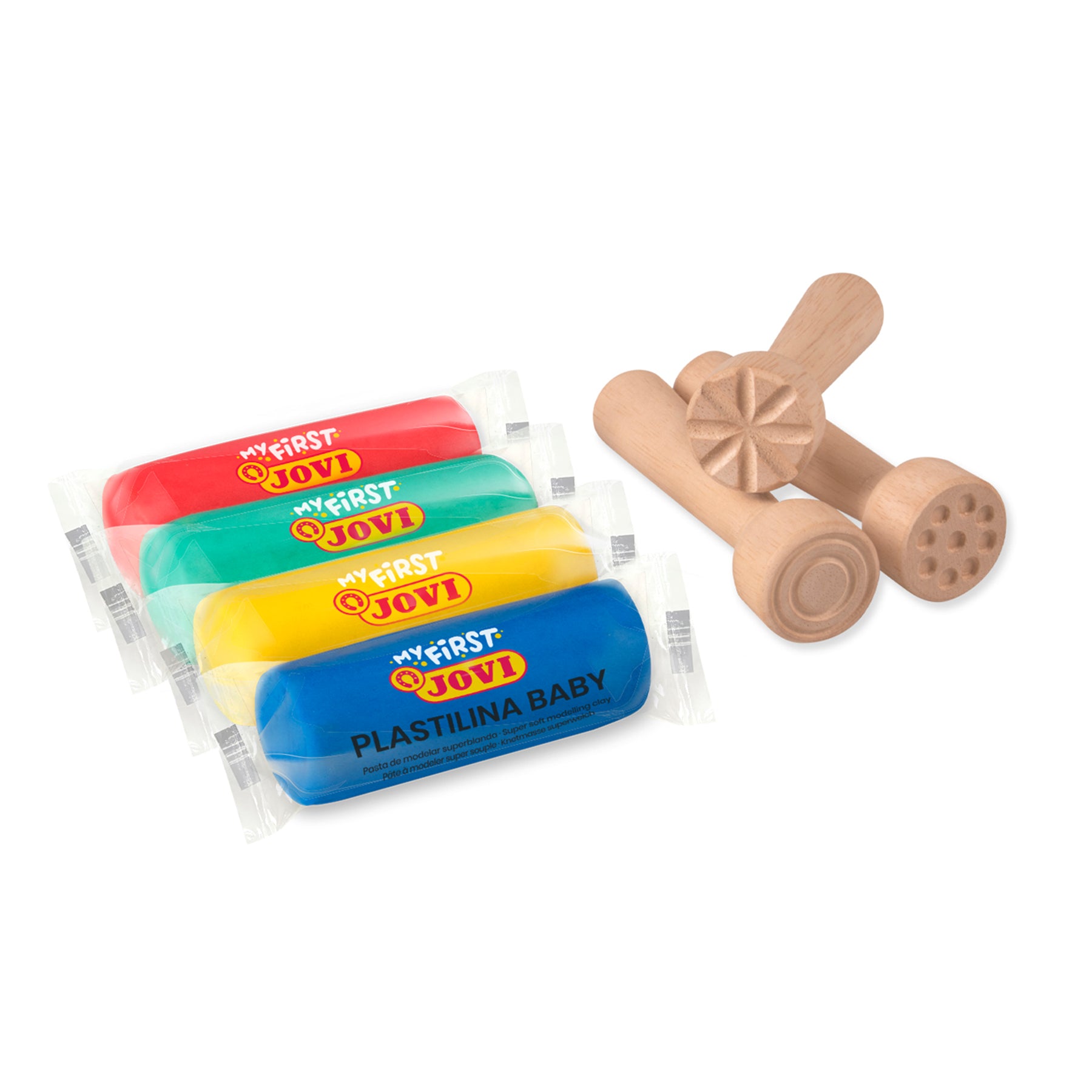 Plastilina Modeling Clay Baby School Pack, 20 Bars & 9 Stamps