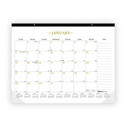 Blueline Classic Gold Monthly Desk Pad Calendar