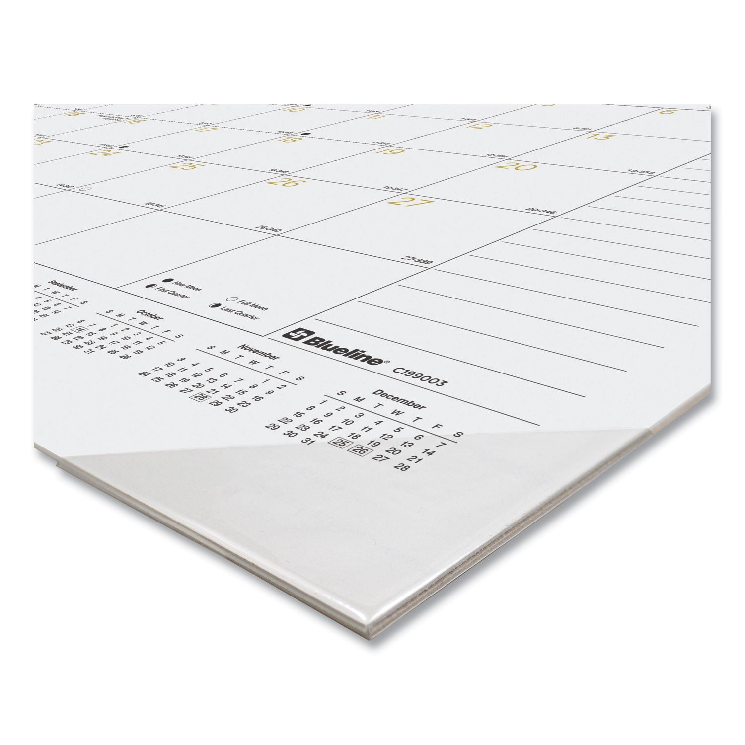 Blueline Classic Gold Monthly Desk Pad Calendar