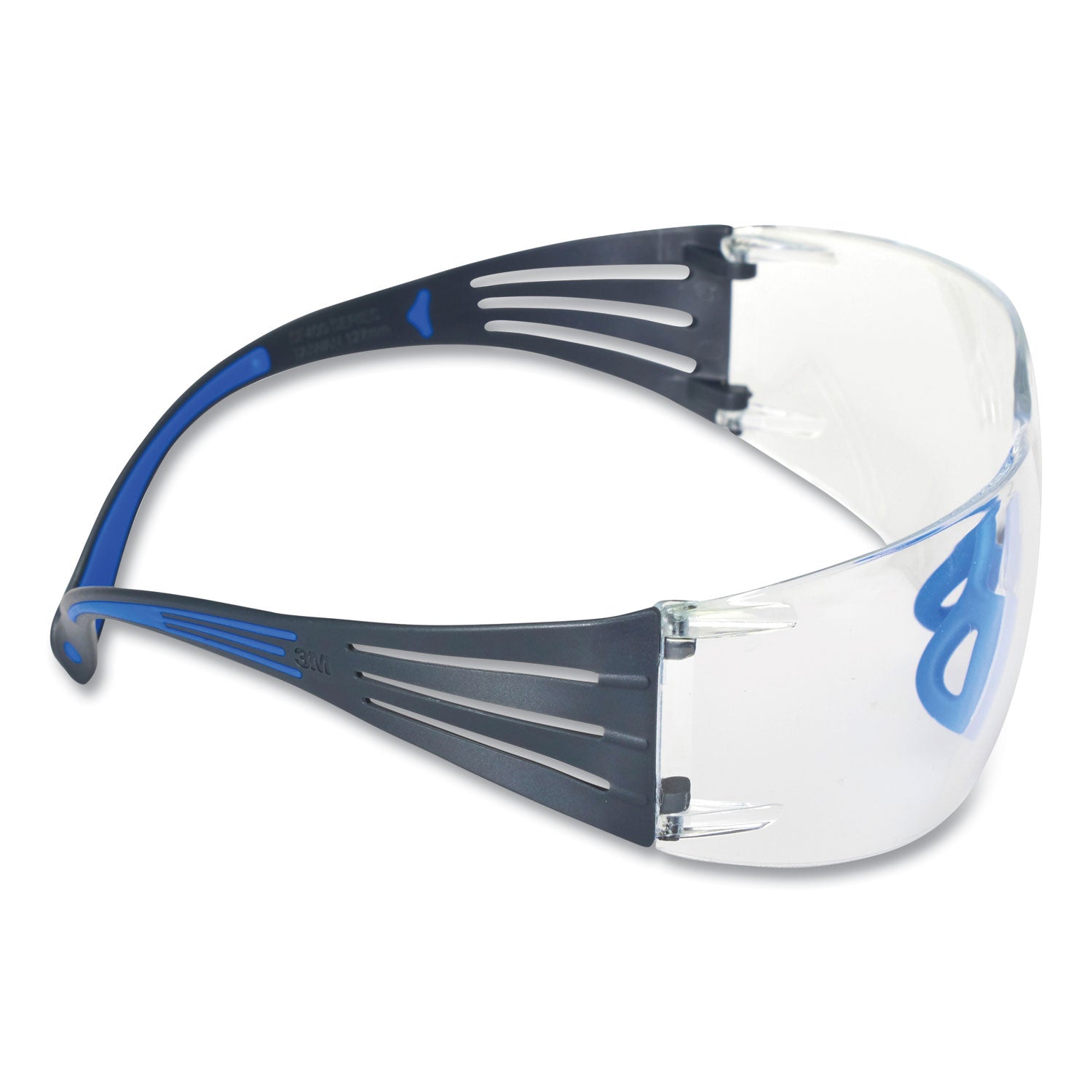 3M SecureFit 400 Protective Eyewear, Clear Lens, Blue/Gray/Black Frame, Anti-Fog, Impact & Scratch Resistant, Self-Adjusting, Lightweight, 1 Pair