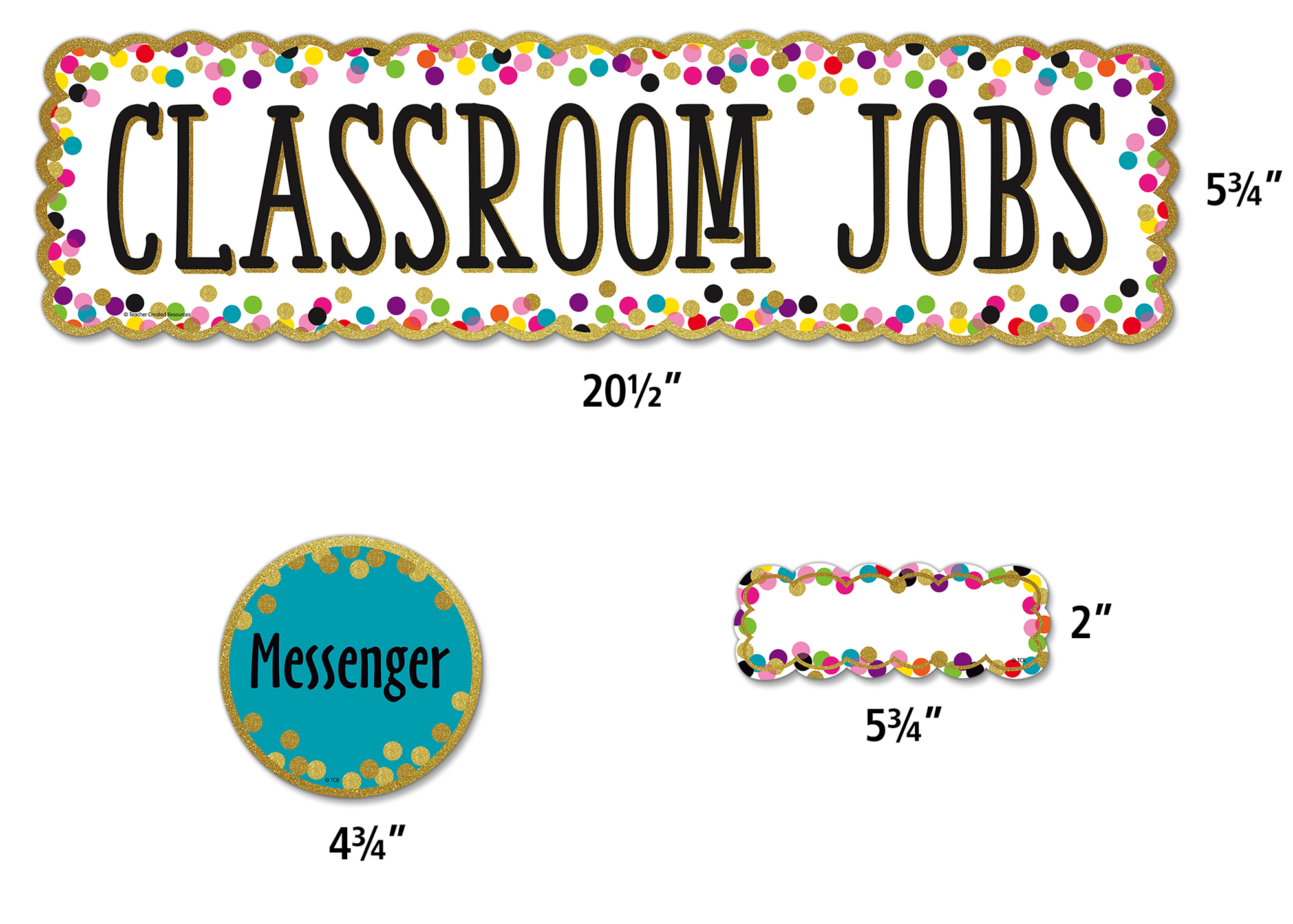 Confetti Classroom Jobs Mini Bulletin Board