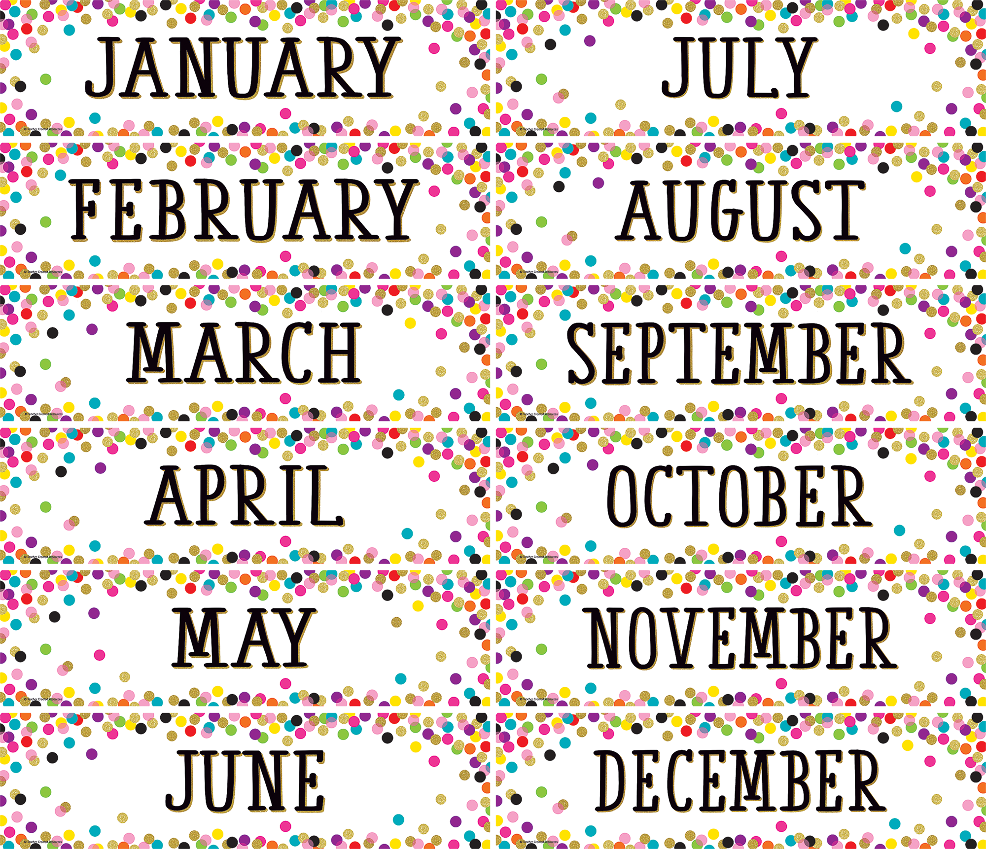 Confetti Monthly Headliners