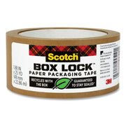 Scotch Box Lock Packaging Tape Refill, Brown, 1.88" x 25 yd, 8 per Carton