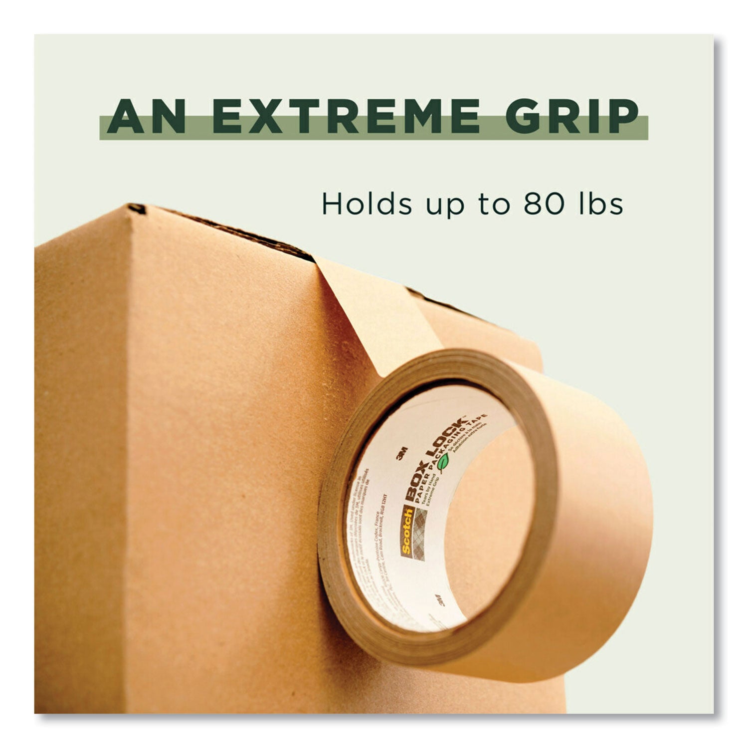 Scotch Box Lock Packaging Tape Refill, Brown, 1.88" x 25 yd, 8 per Carton